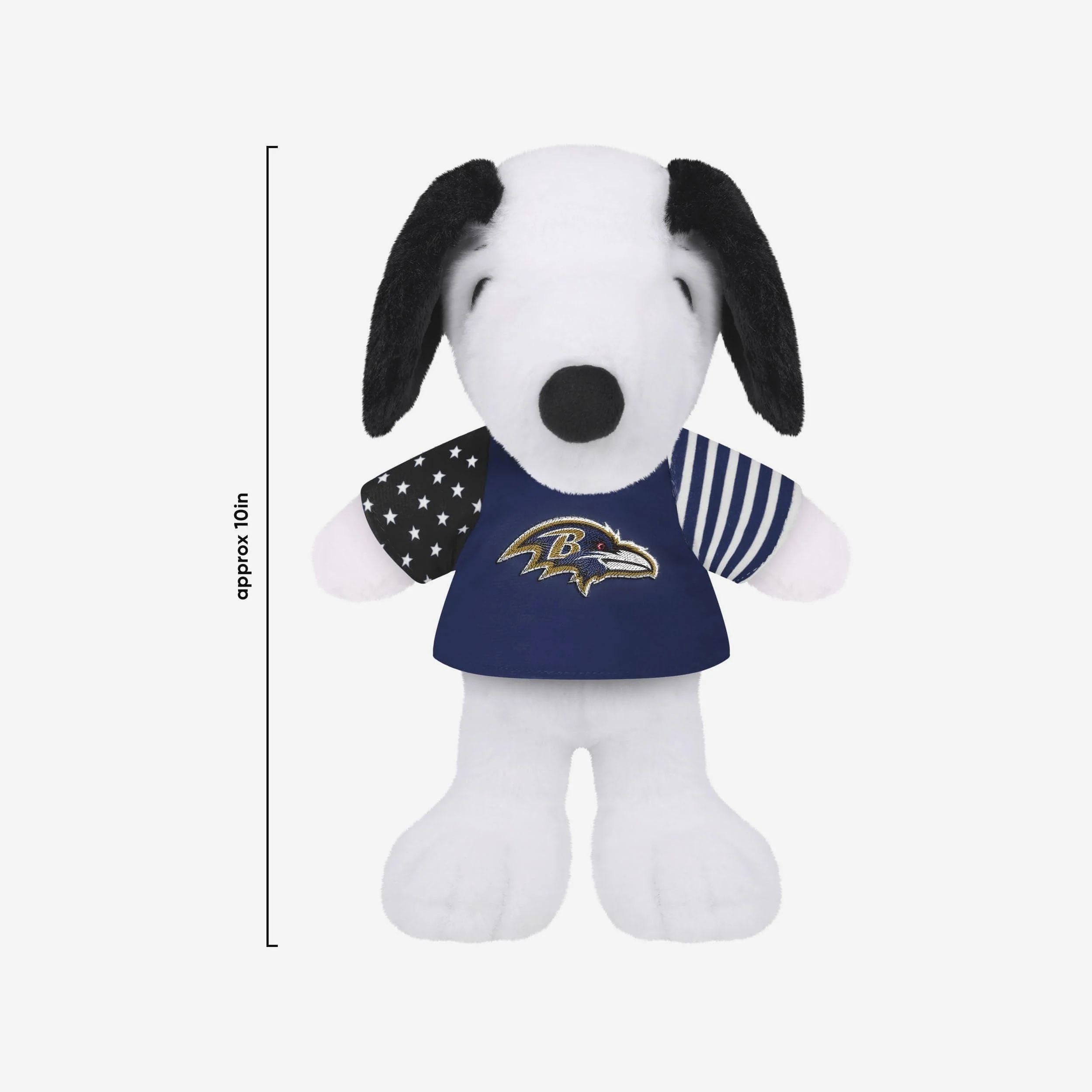 Baltimore Ravens USA Flag Snoopy Peanuts Team Jersey Plush - Image 3