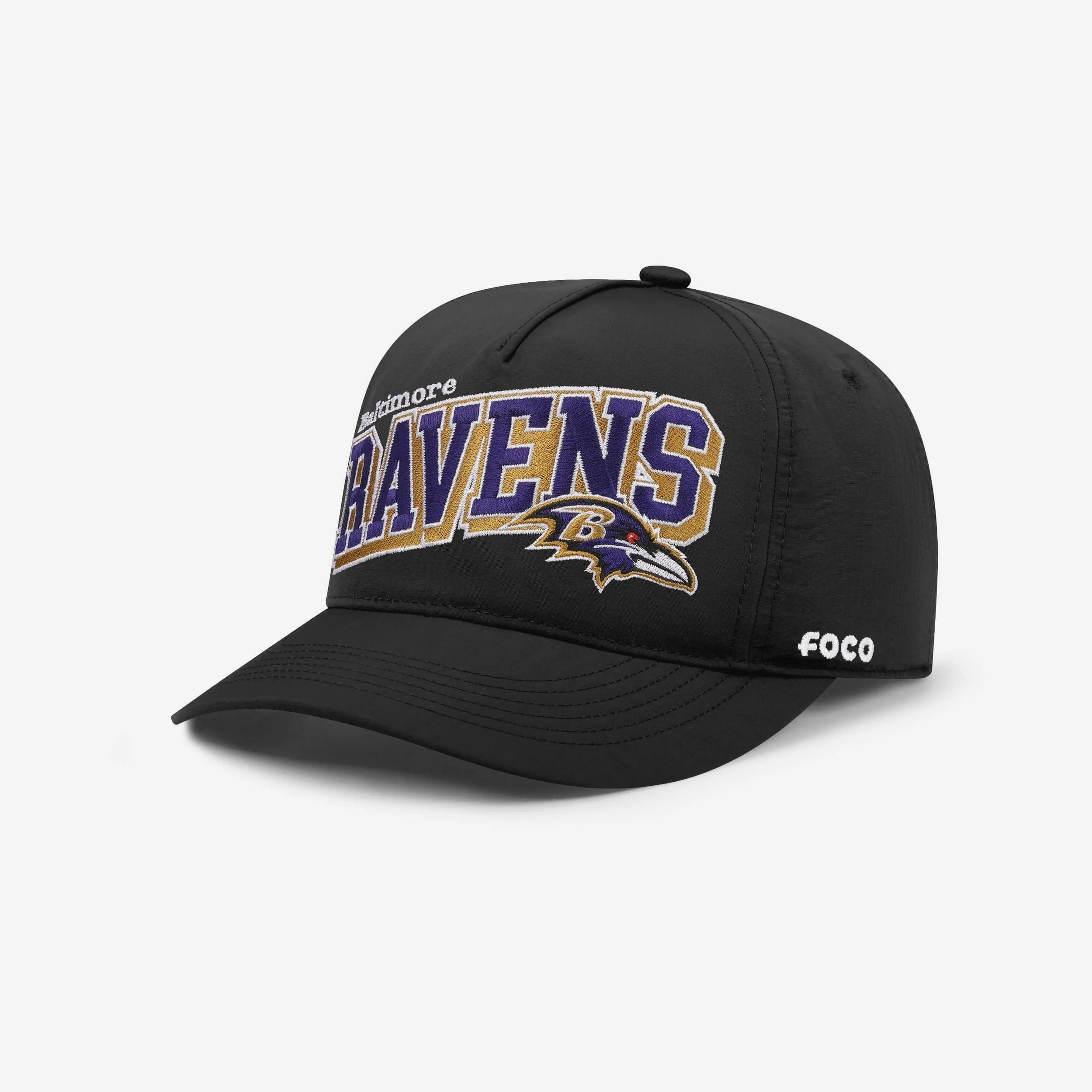 Baltimore Ravens Wavy Wordmark Poly Marquee RF Cap