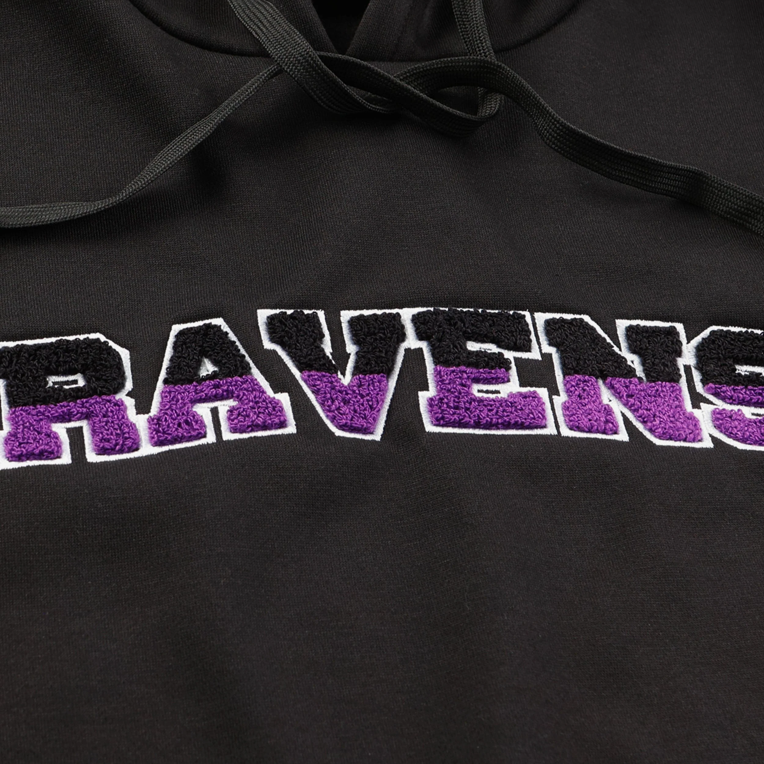 Baltimore Ravens Womens Cropped Chenille Hoodie - Image 3