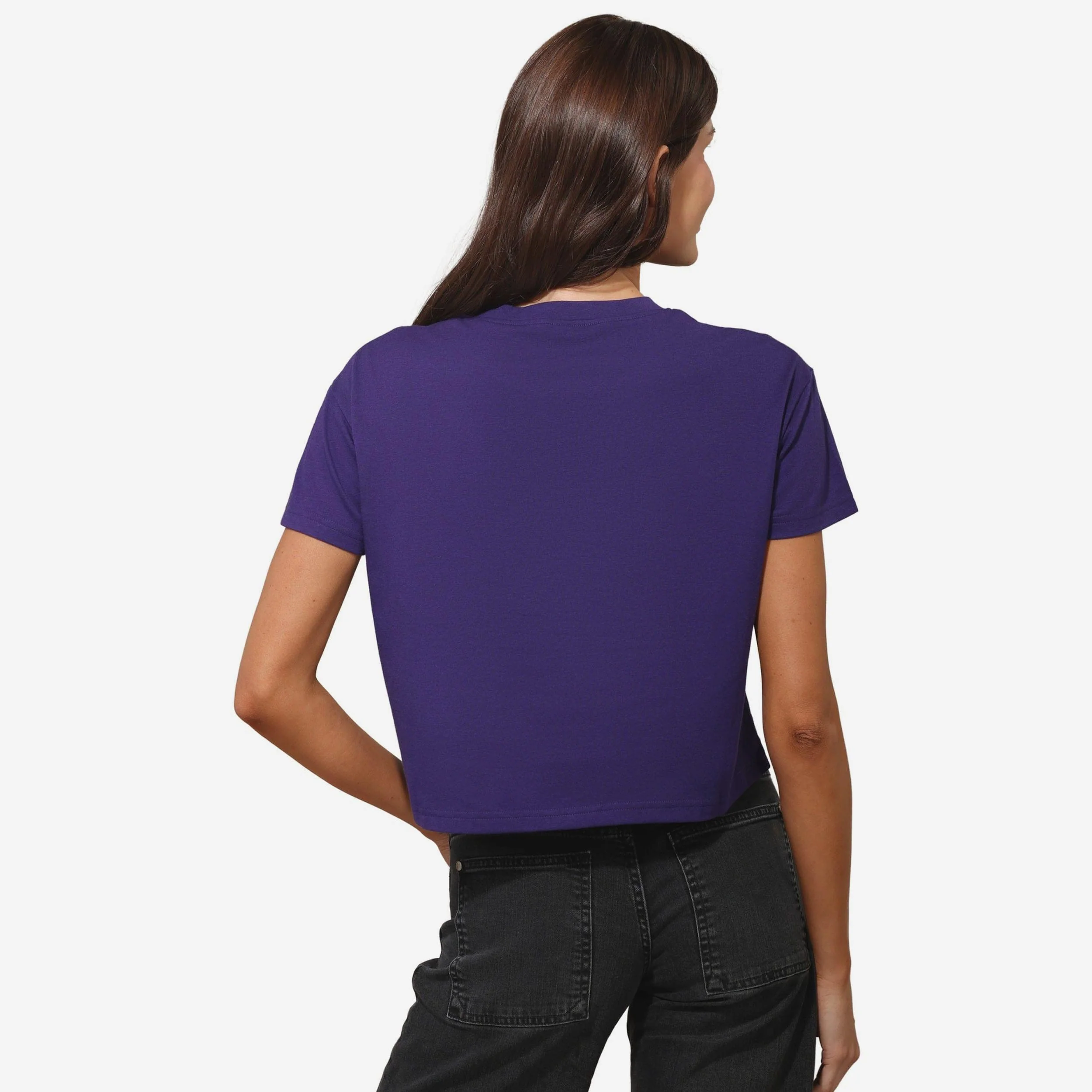 Baltimore Ravens Womens Rhinestone Logo Crop Top - Image 3