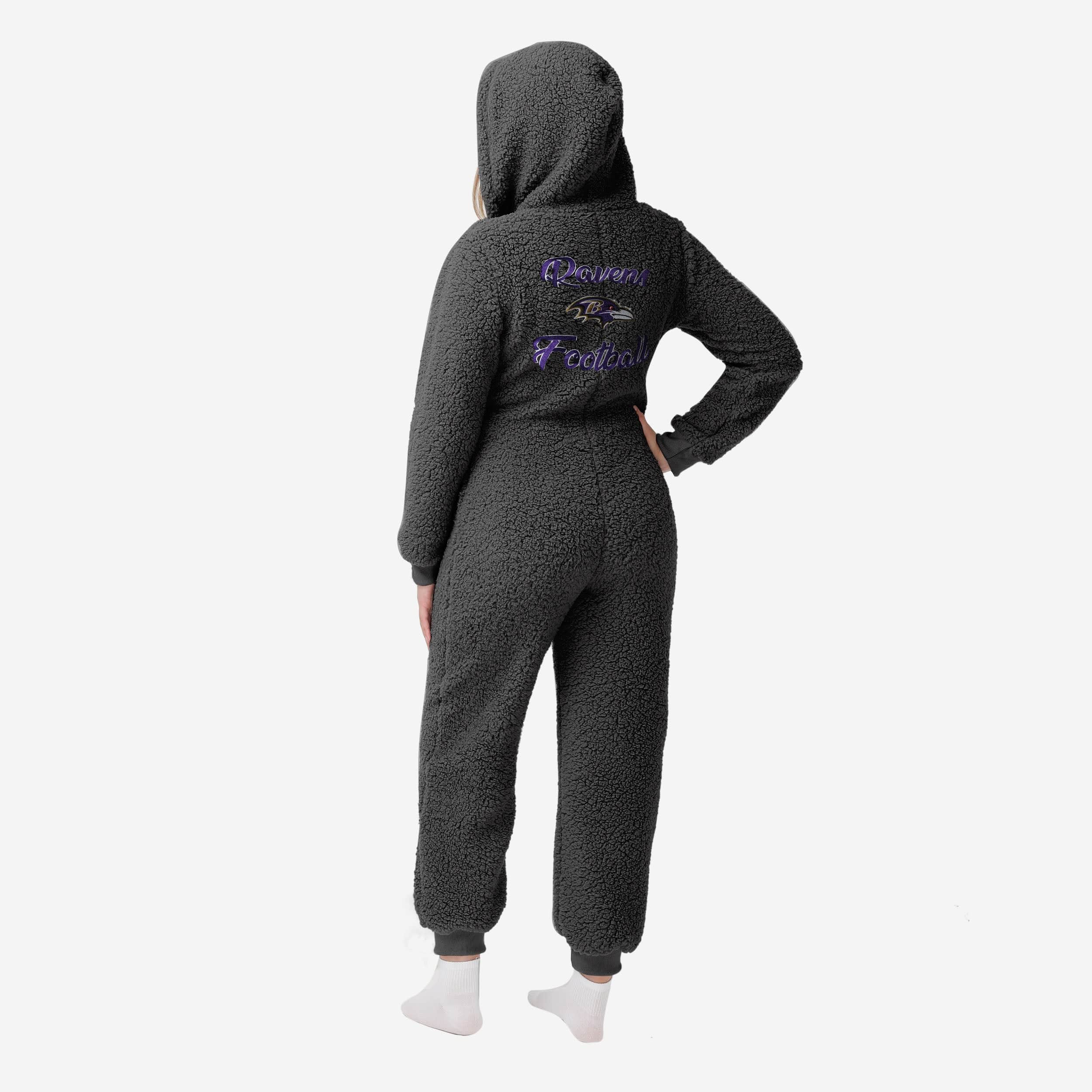 Baltimore Ravens Womens Sherpa One Piece Pajamas - Image 2