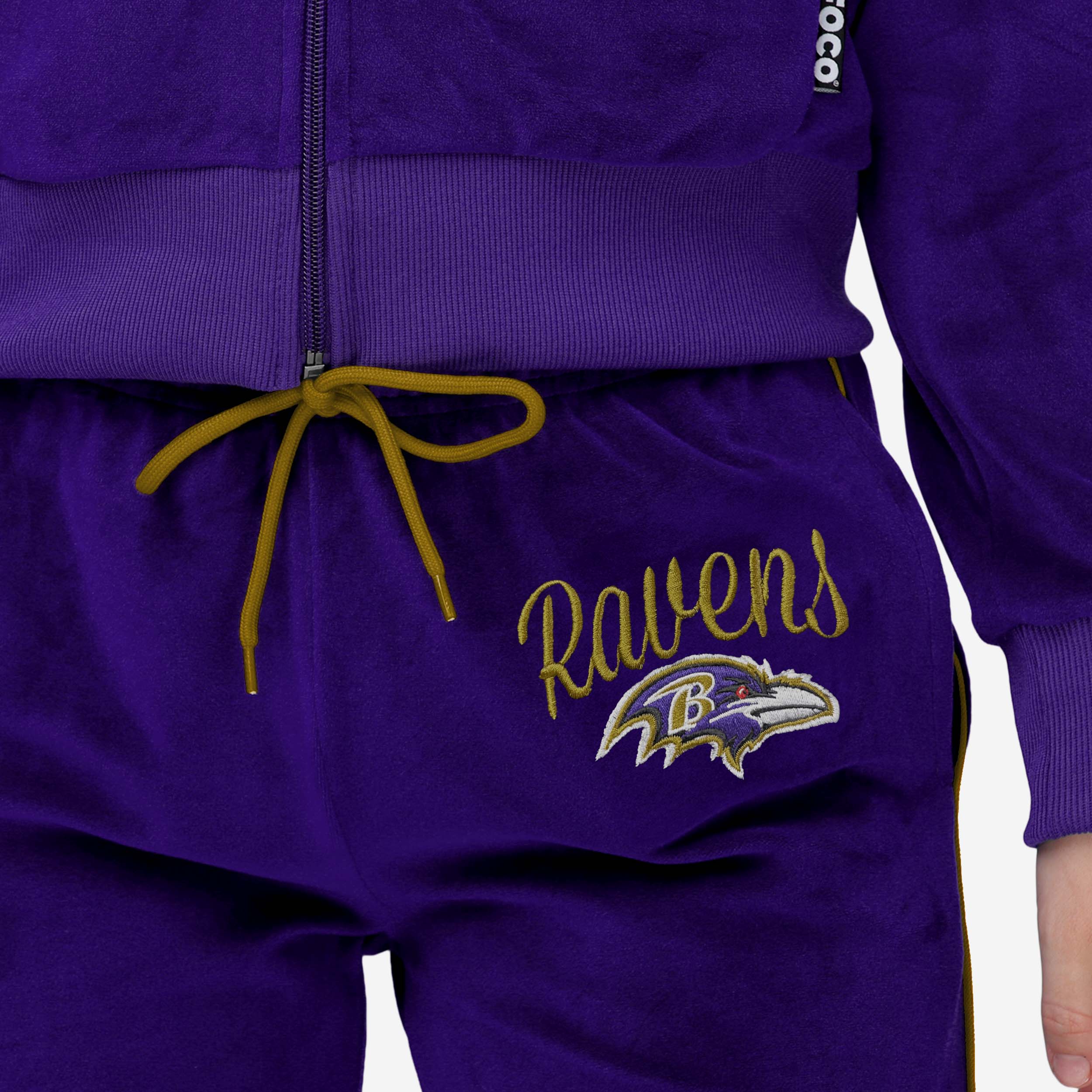 Baltimore Ravens Womens Velour Pants - Image 3