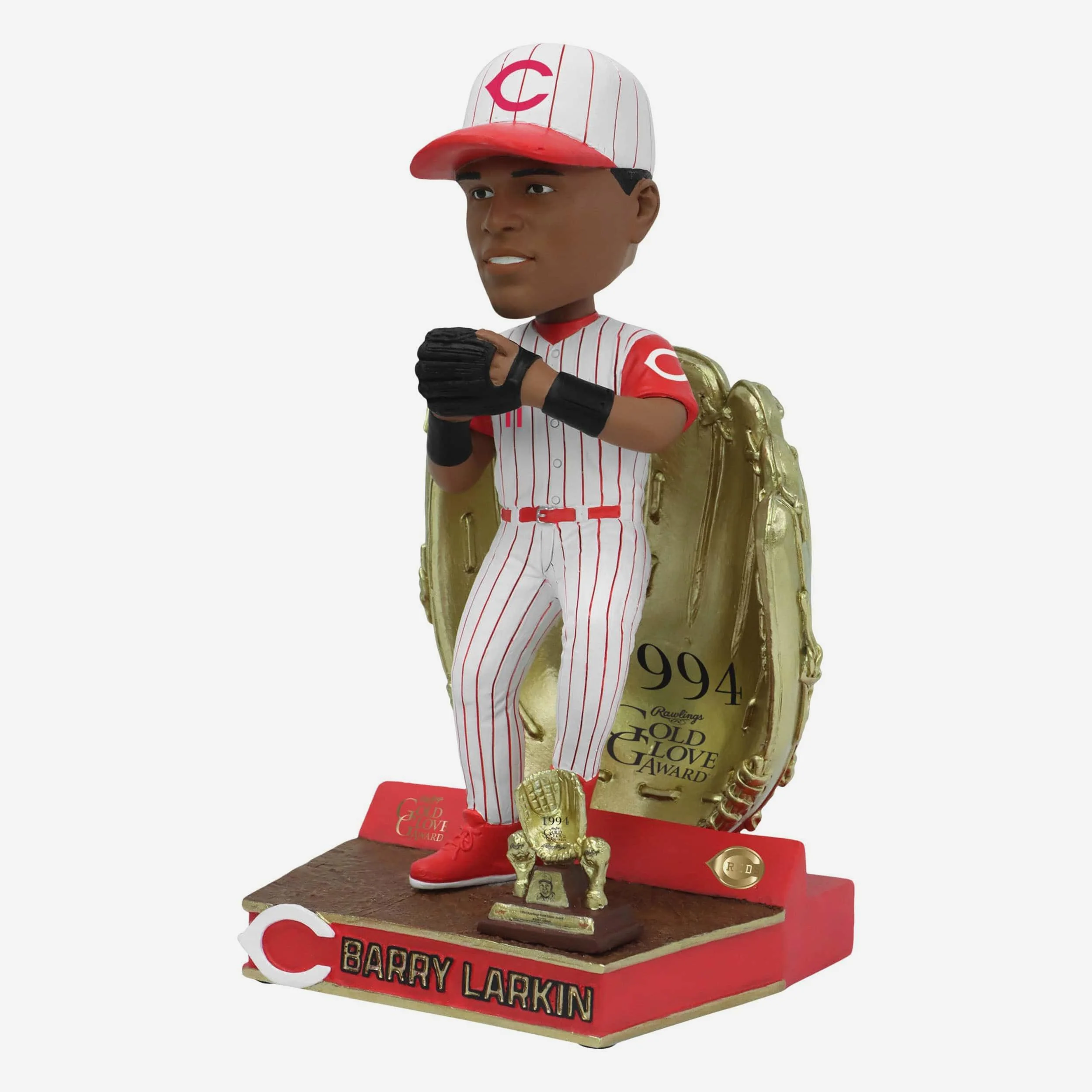 Barry Larkin Cincinnati Reds 1994 Gold Glove Bobblehead - Image 4