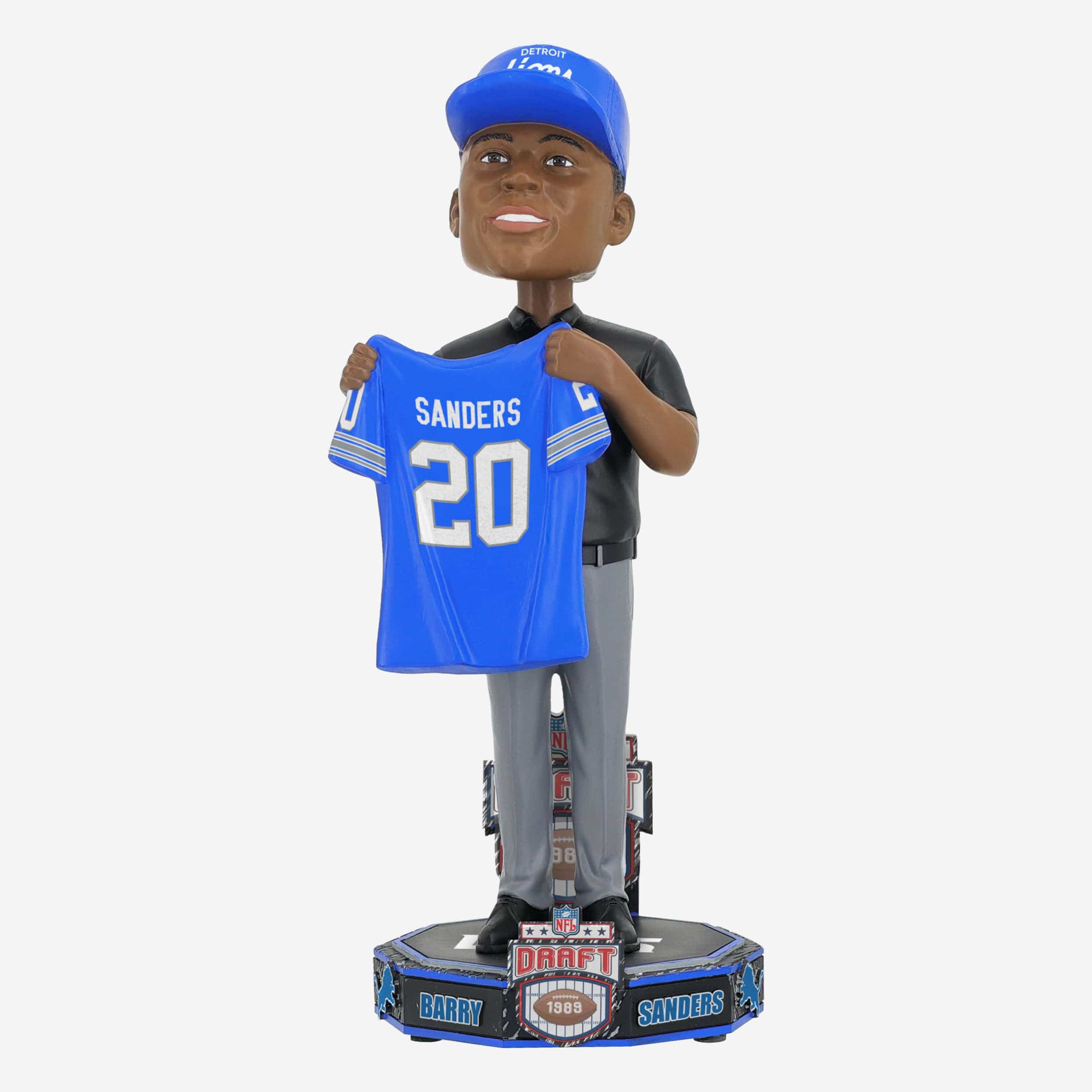 Barry Sanders Detroit Lions 1989 Draft Pick Bobblehead