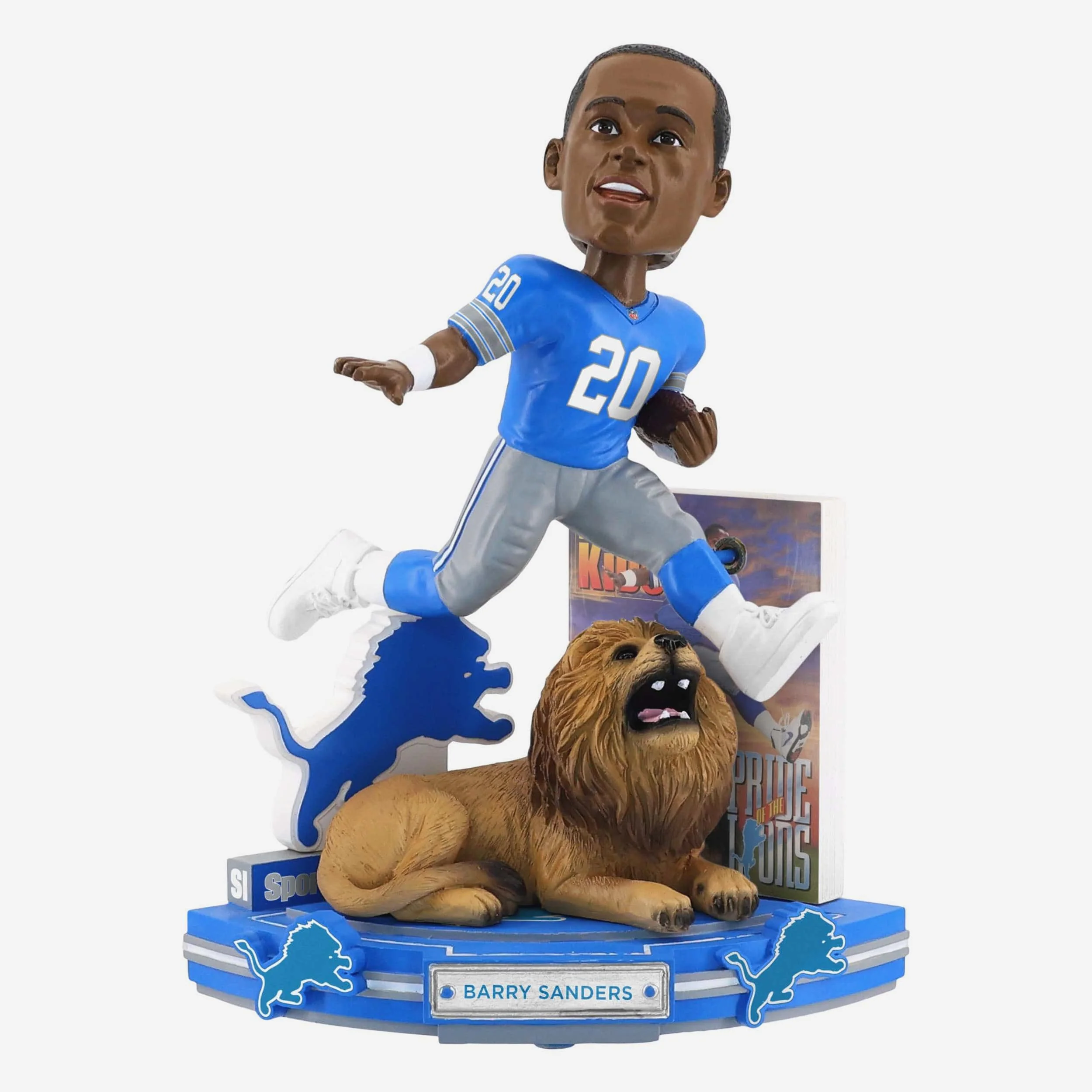 Barry Sanders Detroit Lions Pride of the Lions Sports Illustrated Kids Cover Bobblehead
