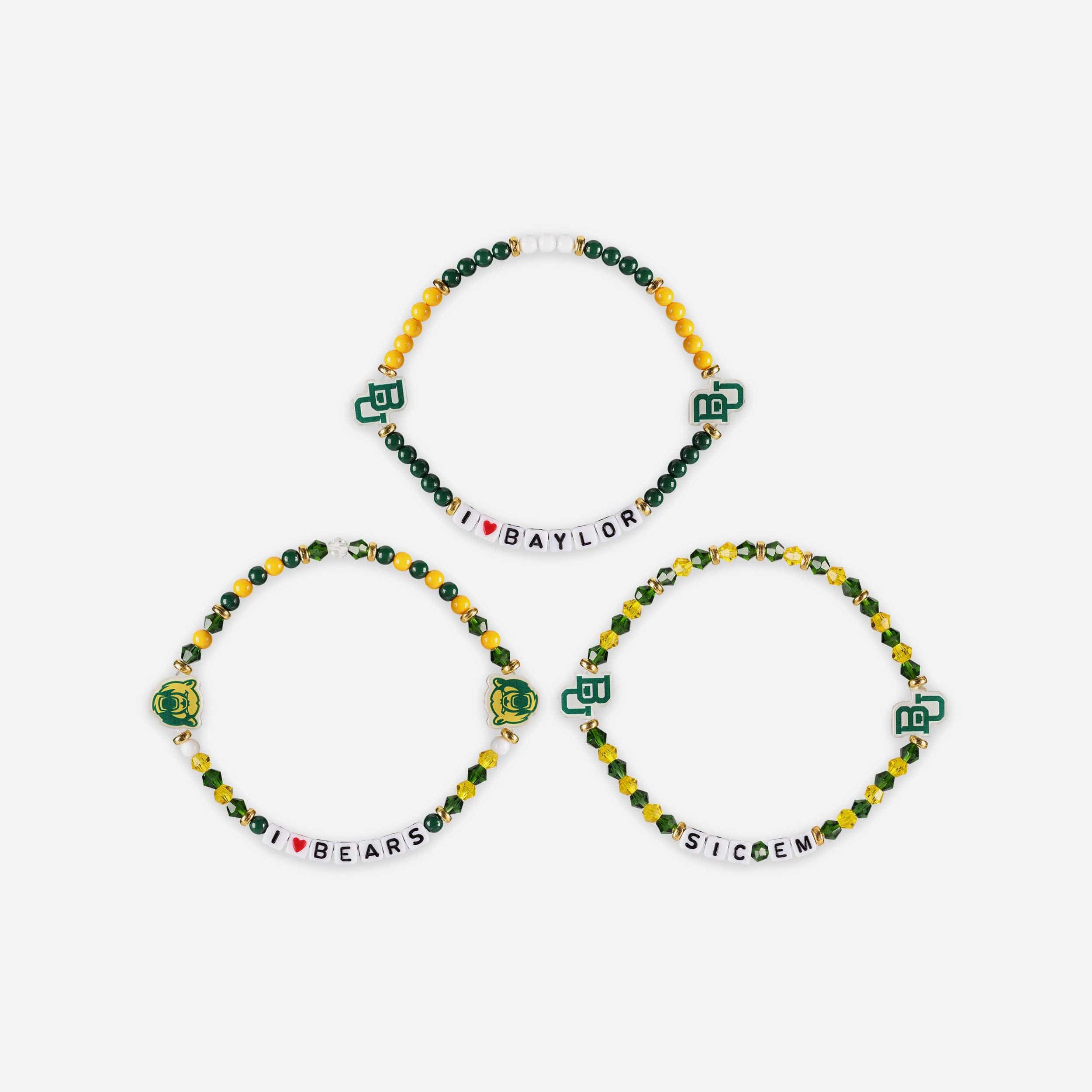 Baylor Bears 3 Pack Friendship Bracelet - Image 3