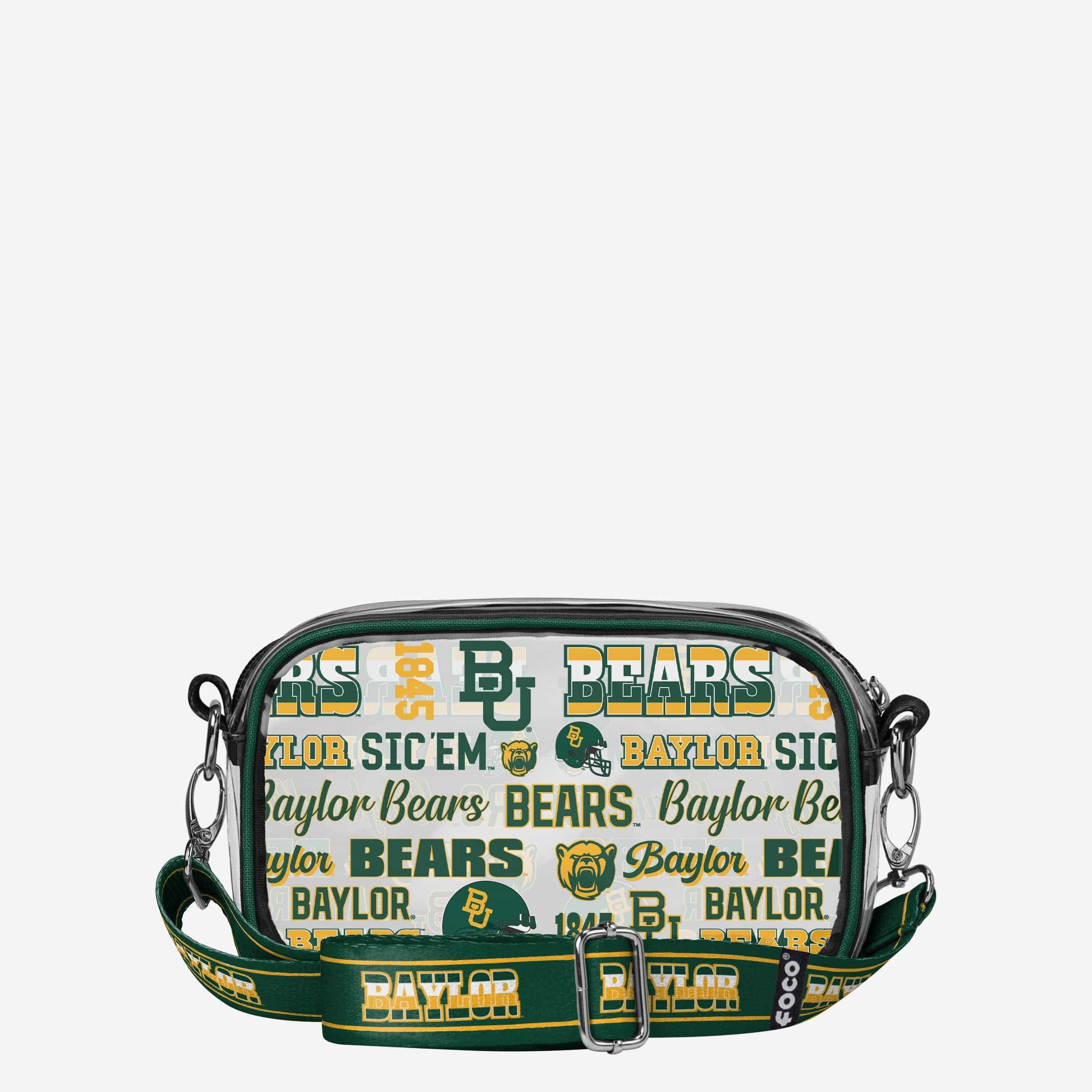 Baylor Bears Repeat Retro Print Clear Crossbody Bag - Image 5