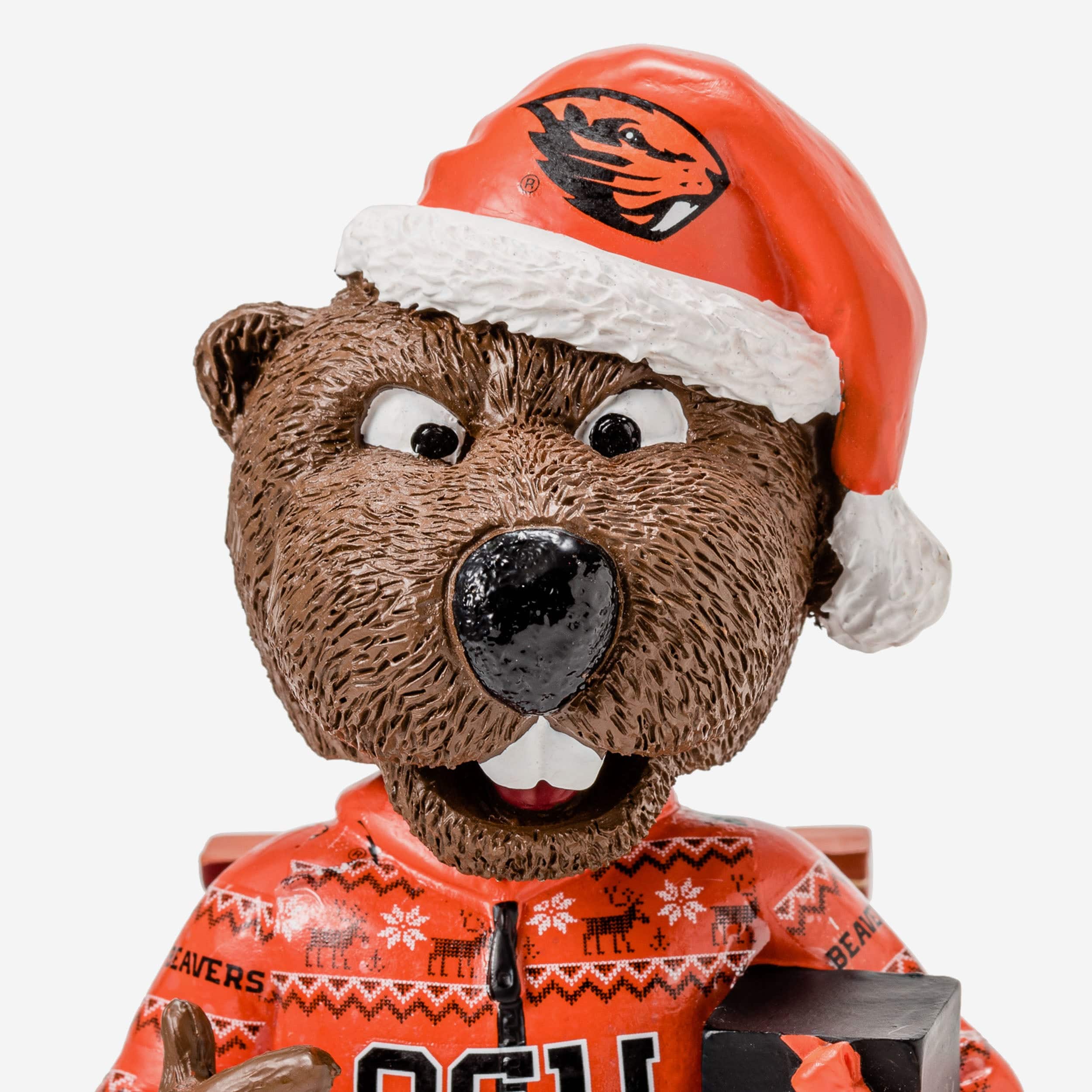Benny Beaver Oregon State Beavers Holiday Mascot Bobblehead - Image 2