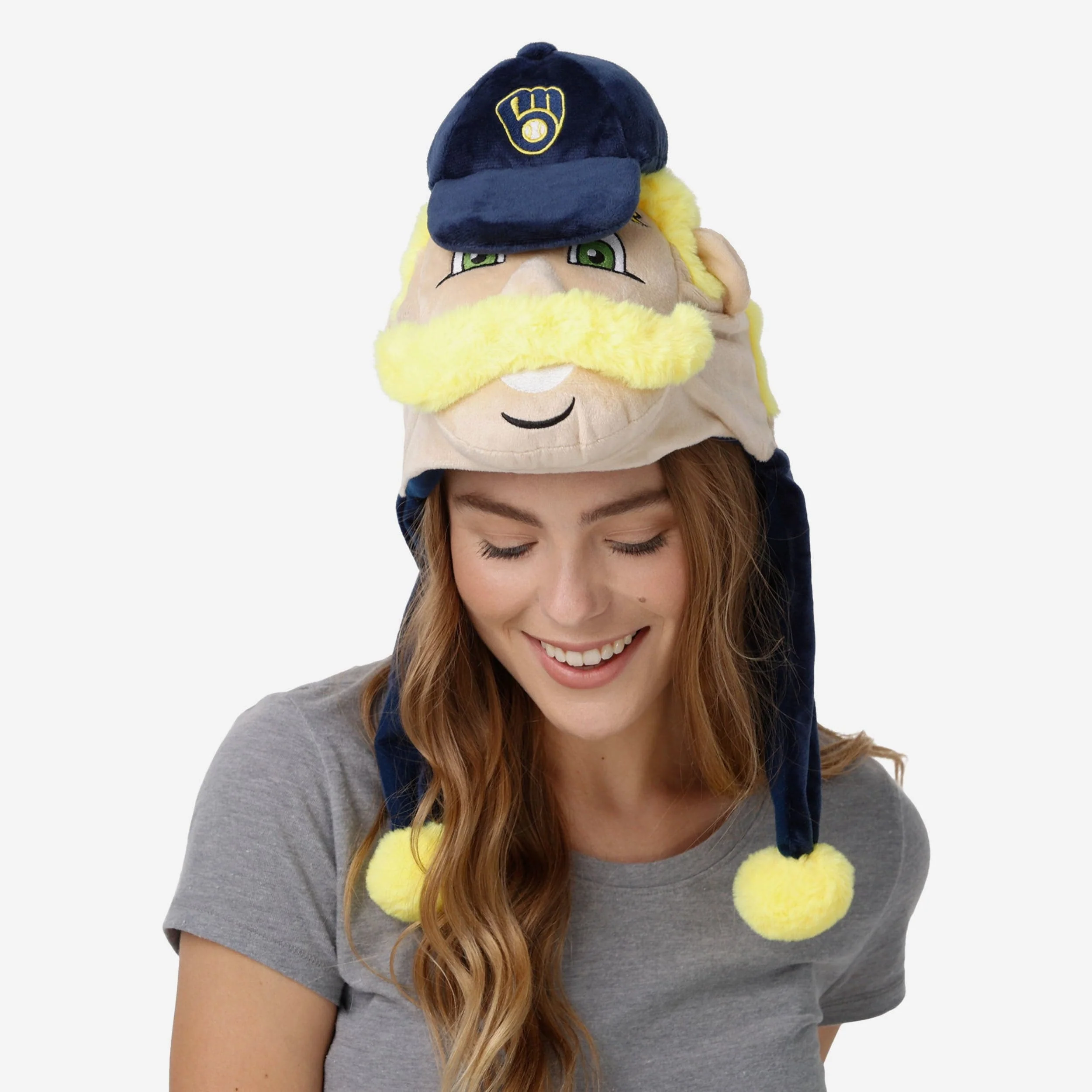 Bernie Brewer Milwaukee Brewers Mascot Plush Hat - Image 4