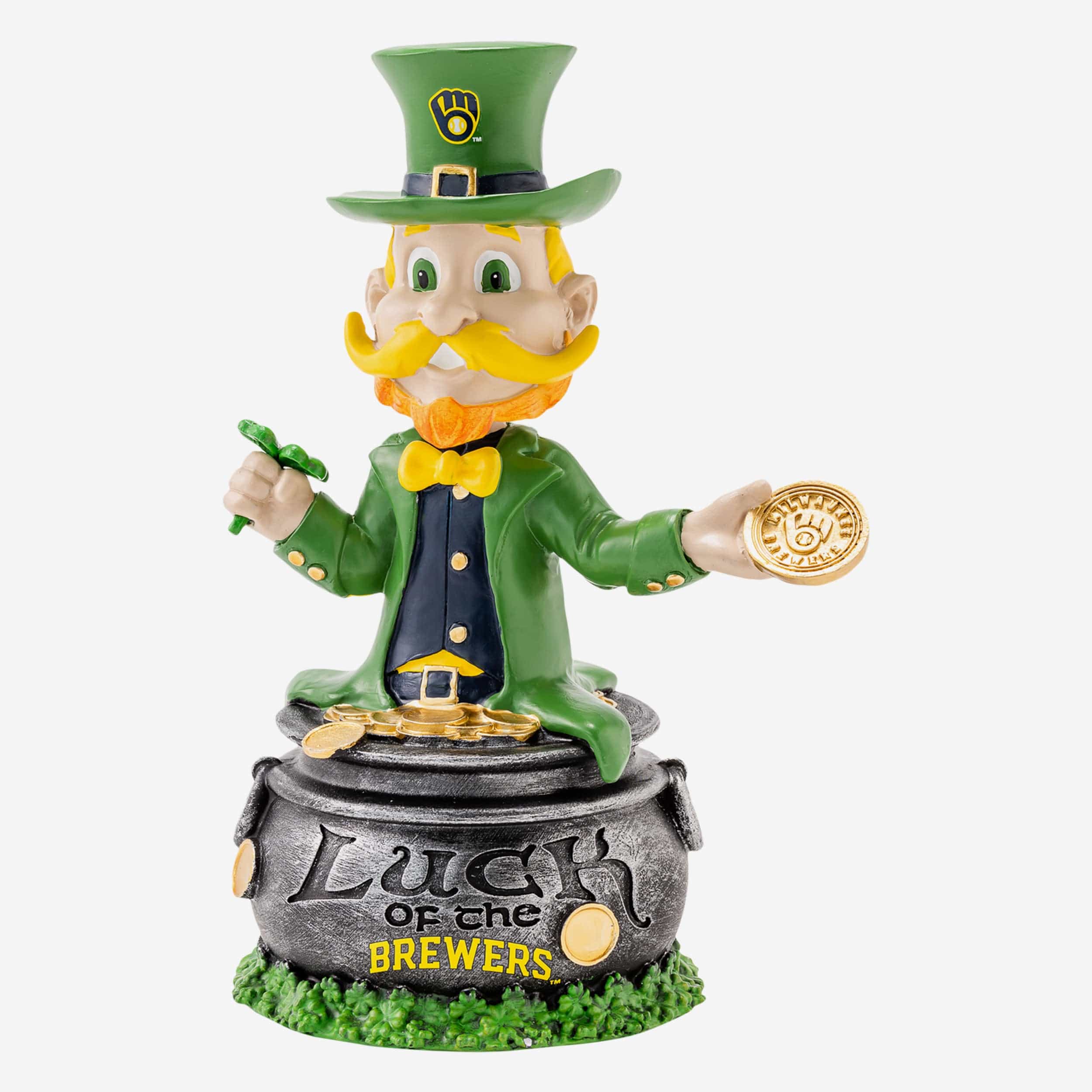 Bernie Brewer Milwaukee Brewers Saint Patricks Day Mascot Bobblehead
