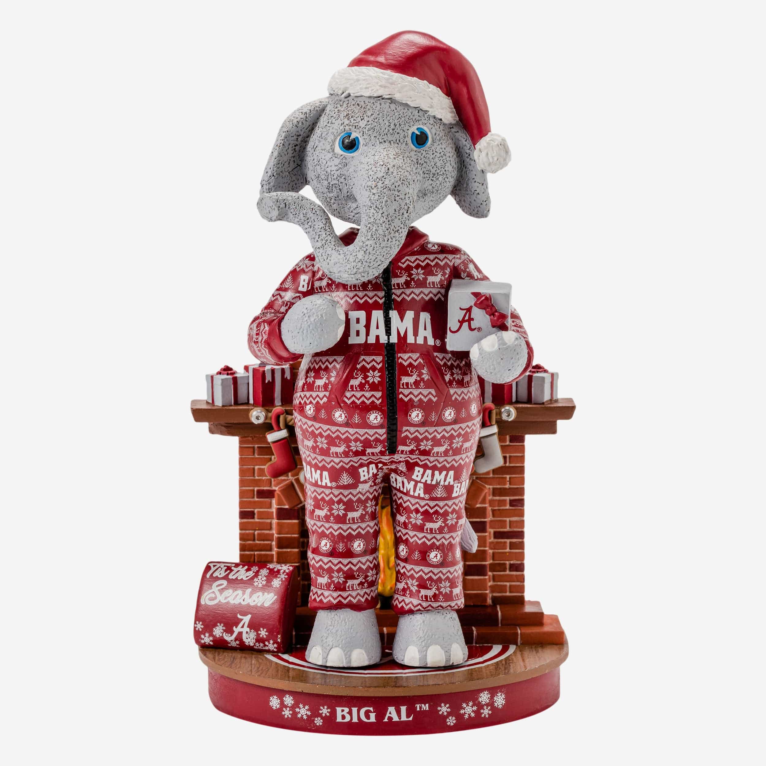 Big Al Alabama Crimson Tide Holiday Mascot Bobblehead