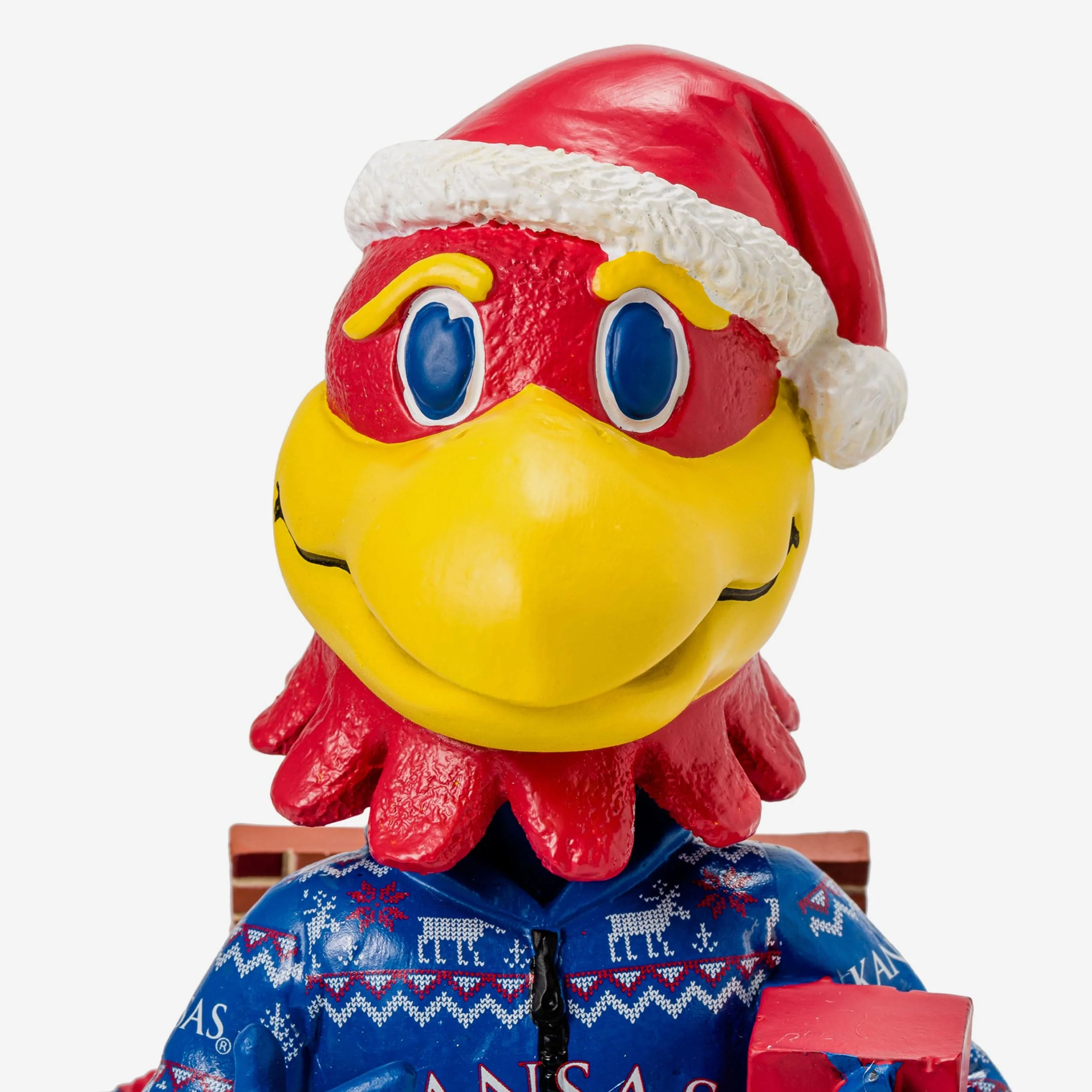 Big Jay Kansas Jayhawks Holiday Mascot Bobblehead - Image 2
