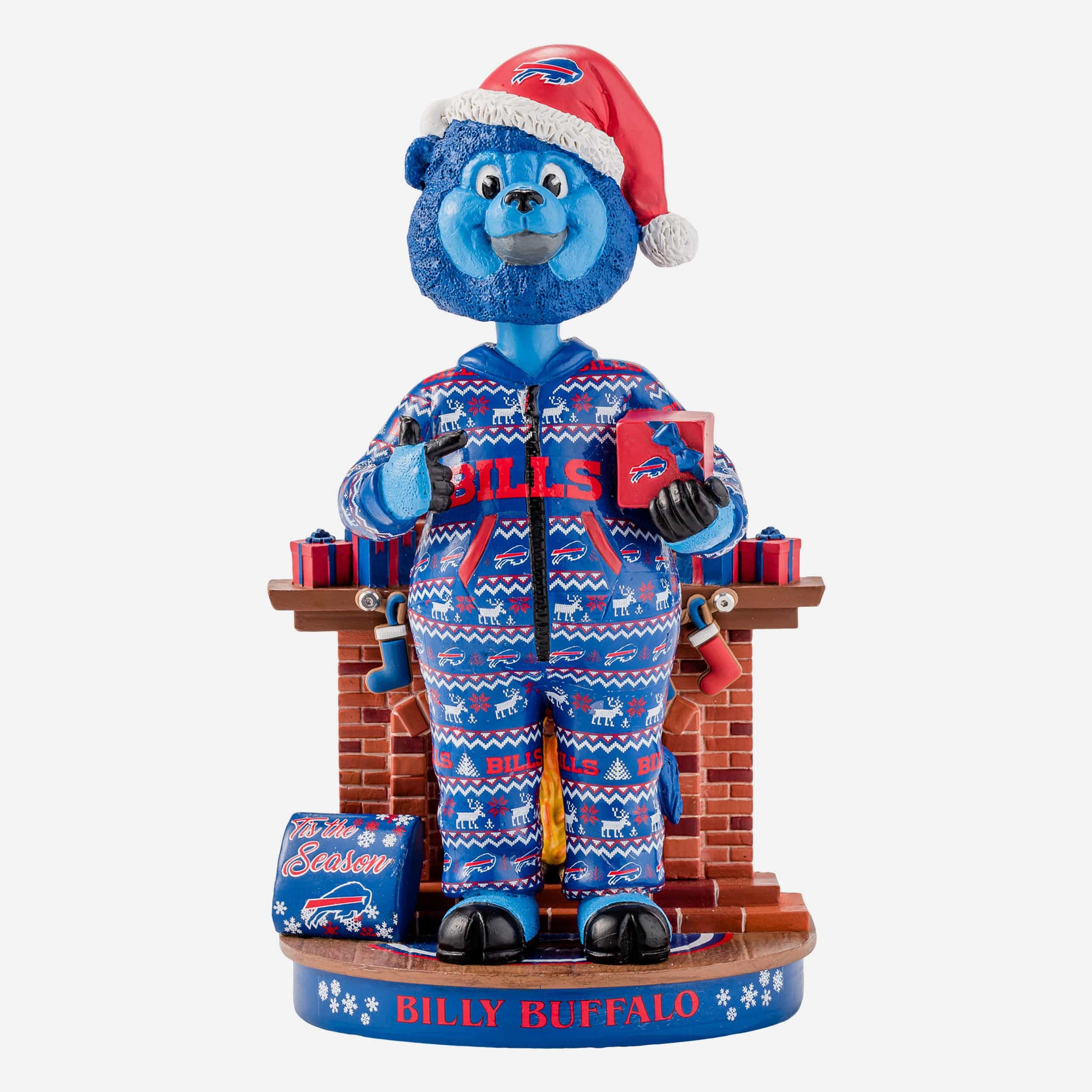 Billy Buffalo Bills Holiday Mascot Bobblehead