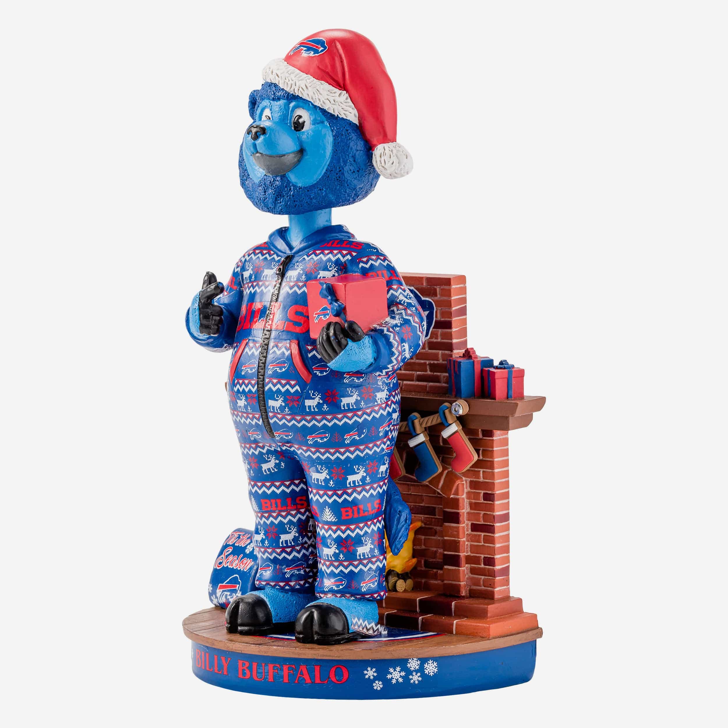 Billy Buffalo Bills Holiday Mascot Bobblehead - Image 4