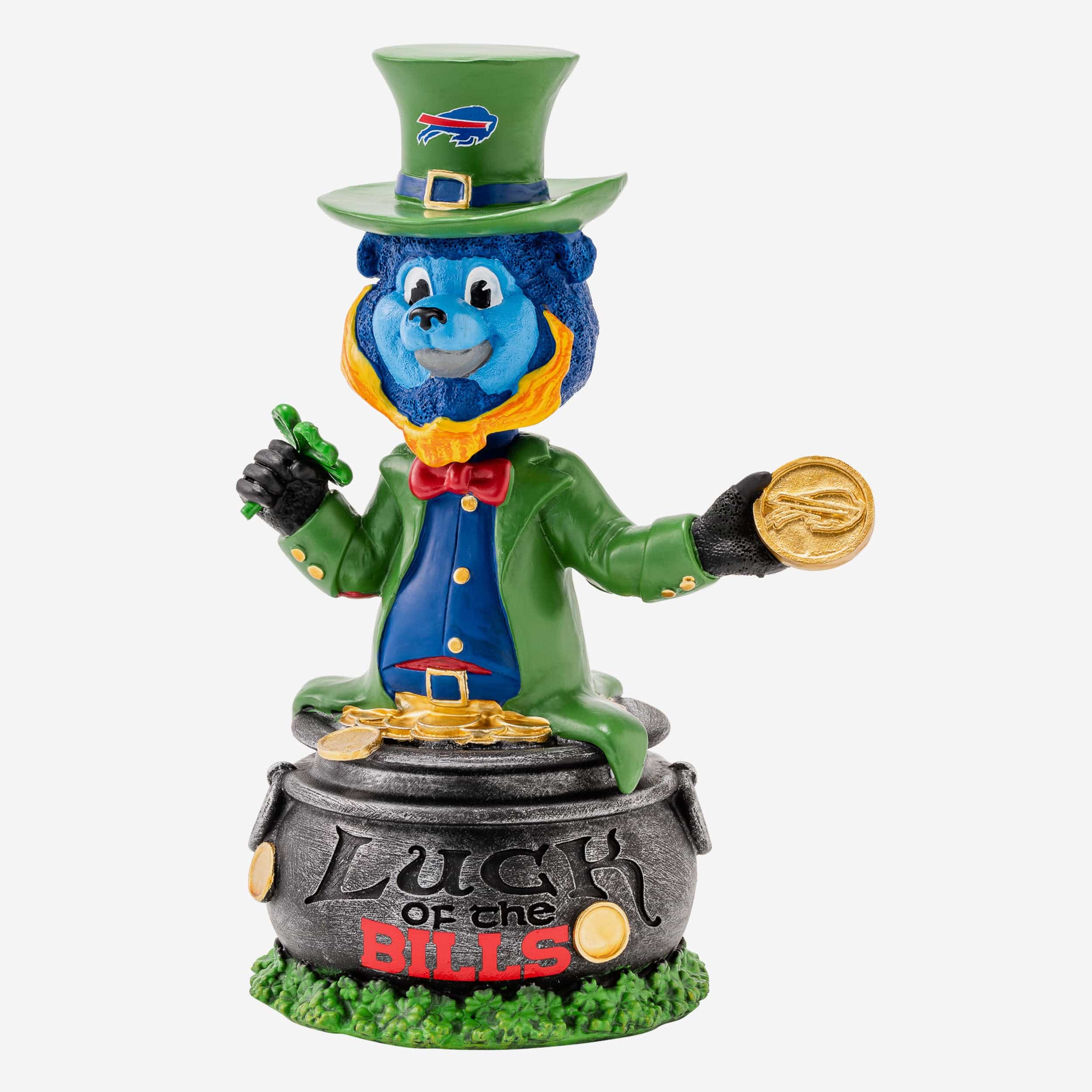 Billy Buffalo Buffalo Bills Bills Saint Patricks Day Mascot Bobblehead