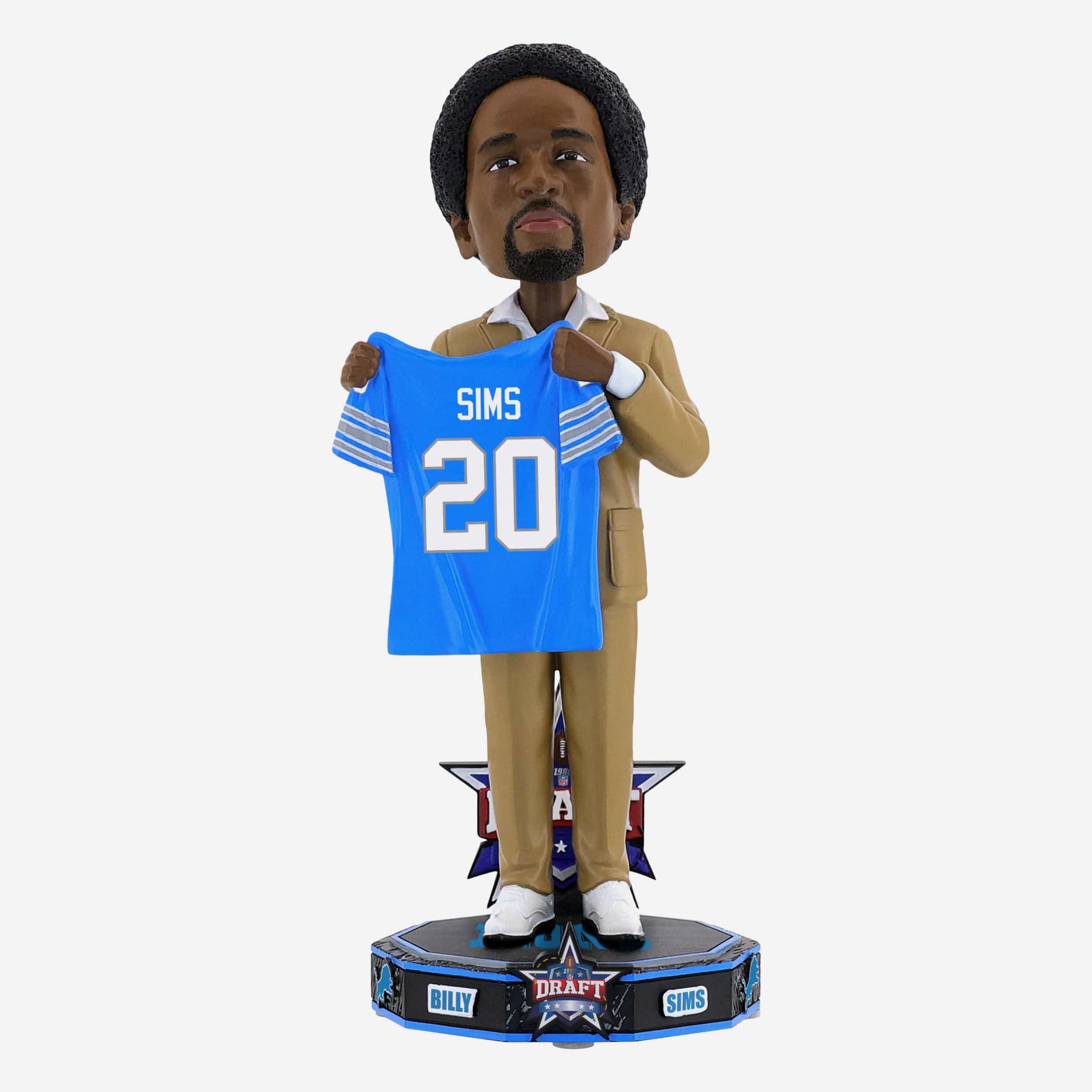Billy Sims Detroit Lions 1980 NFL Draft Pick Bobblehead