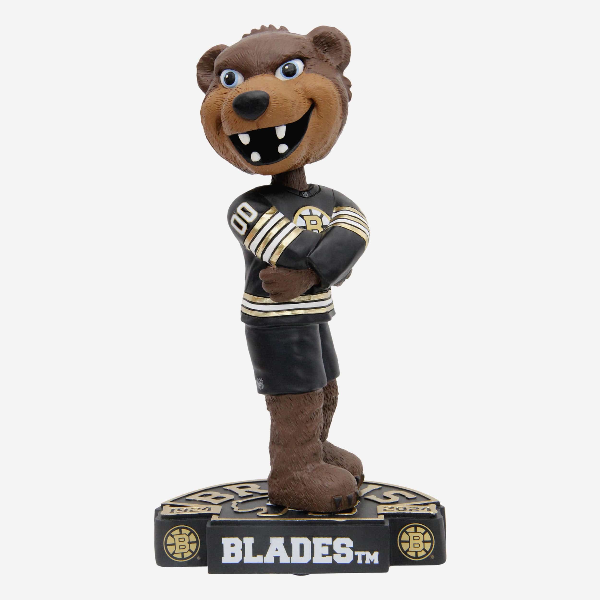 Blades the Bear Boston Bruins 100th Anniversary Mascot Bobblehead