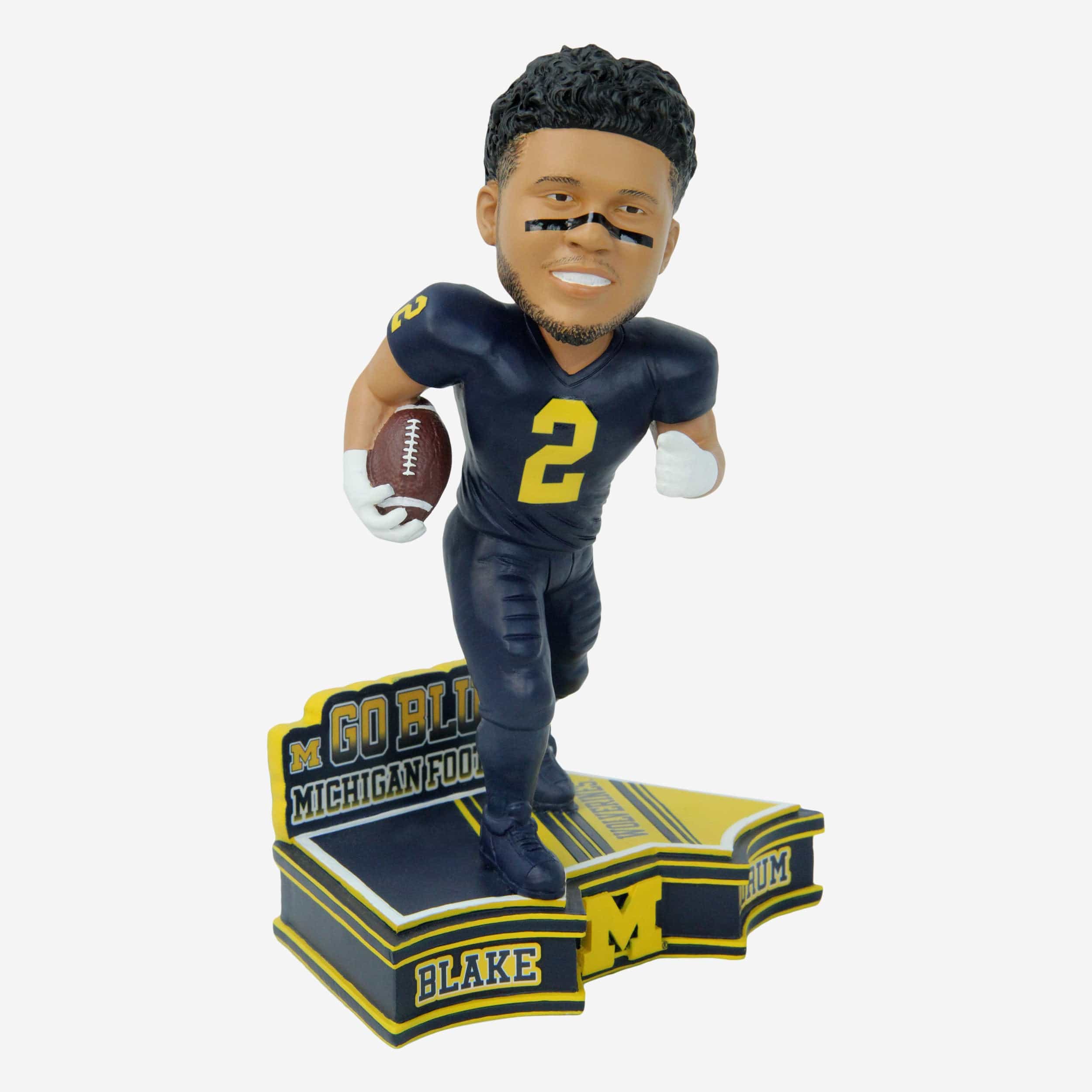 Blake Corum Michigan Wolverines 2023 Football Blue Uniform Student Athlete Bobblehead - Image 4