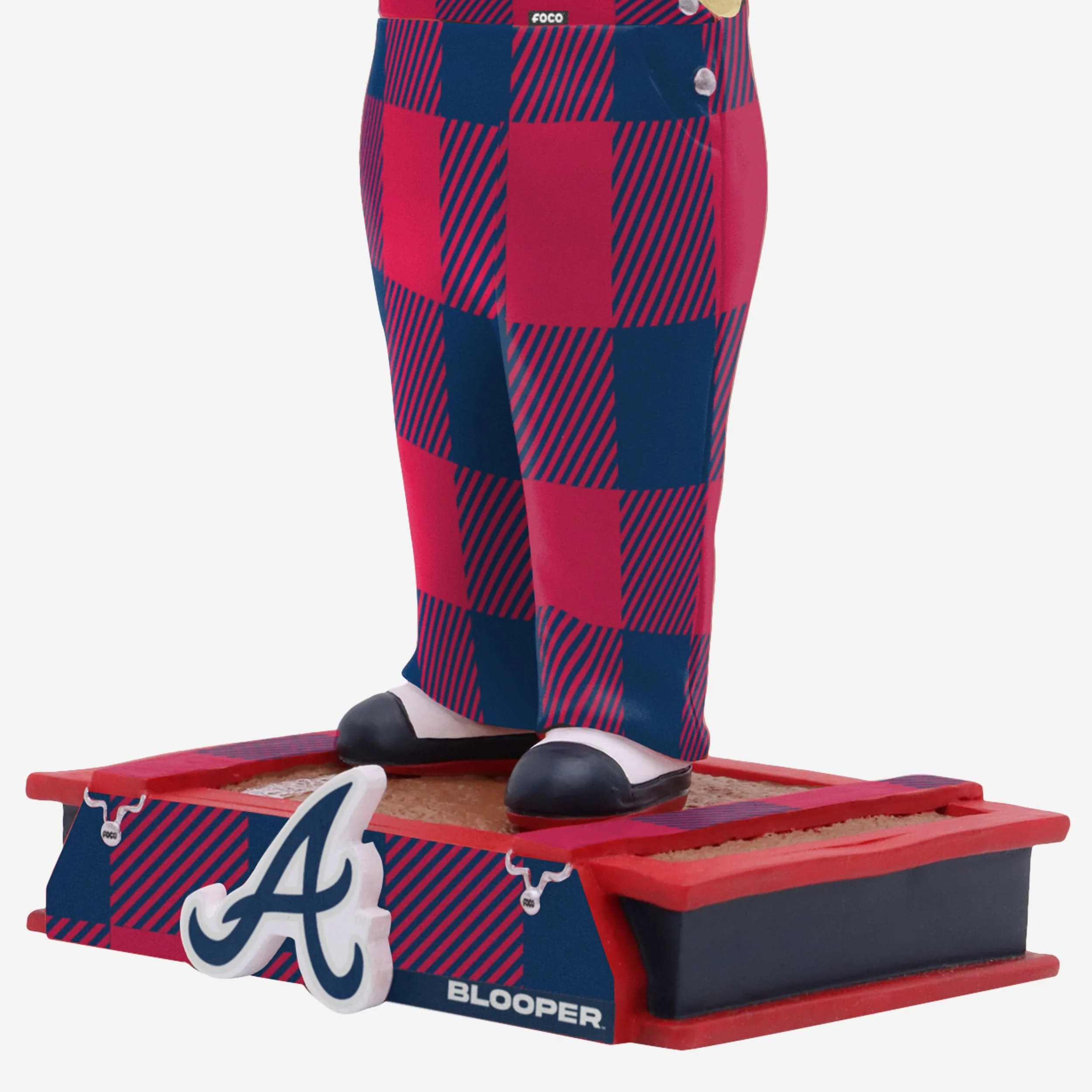 Blooper Atlanta Braves Bib Overalls Mascot Bobblehead - Image 3