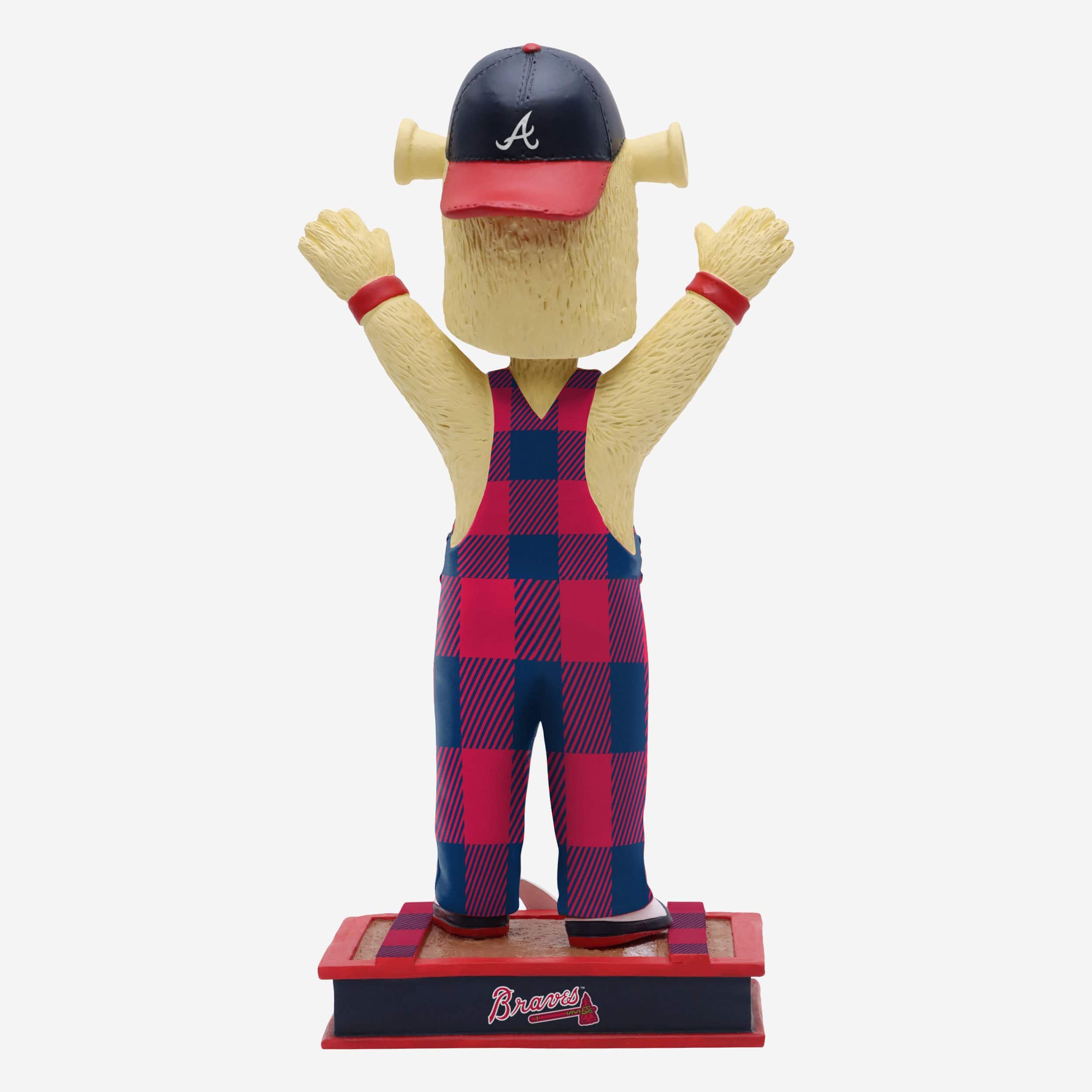 Blooper Atlanta Braves Bib Overalls Mascot Bobblehead - Image 5