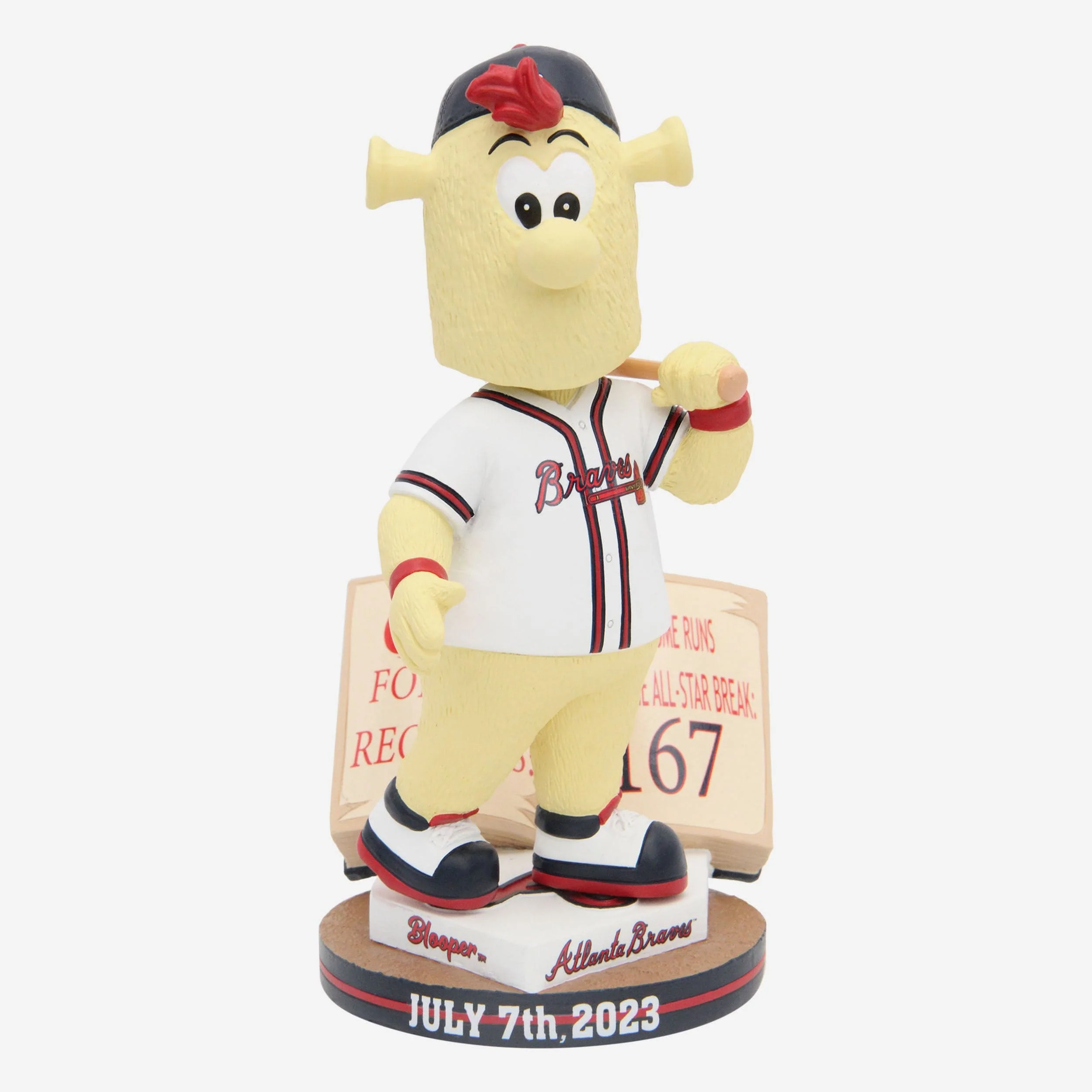 Blooper Atlanta Braves First Half Home Run Record Mascot Bobblehead