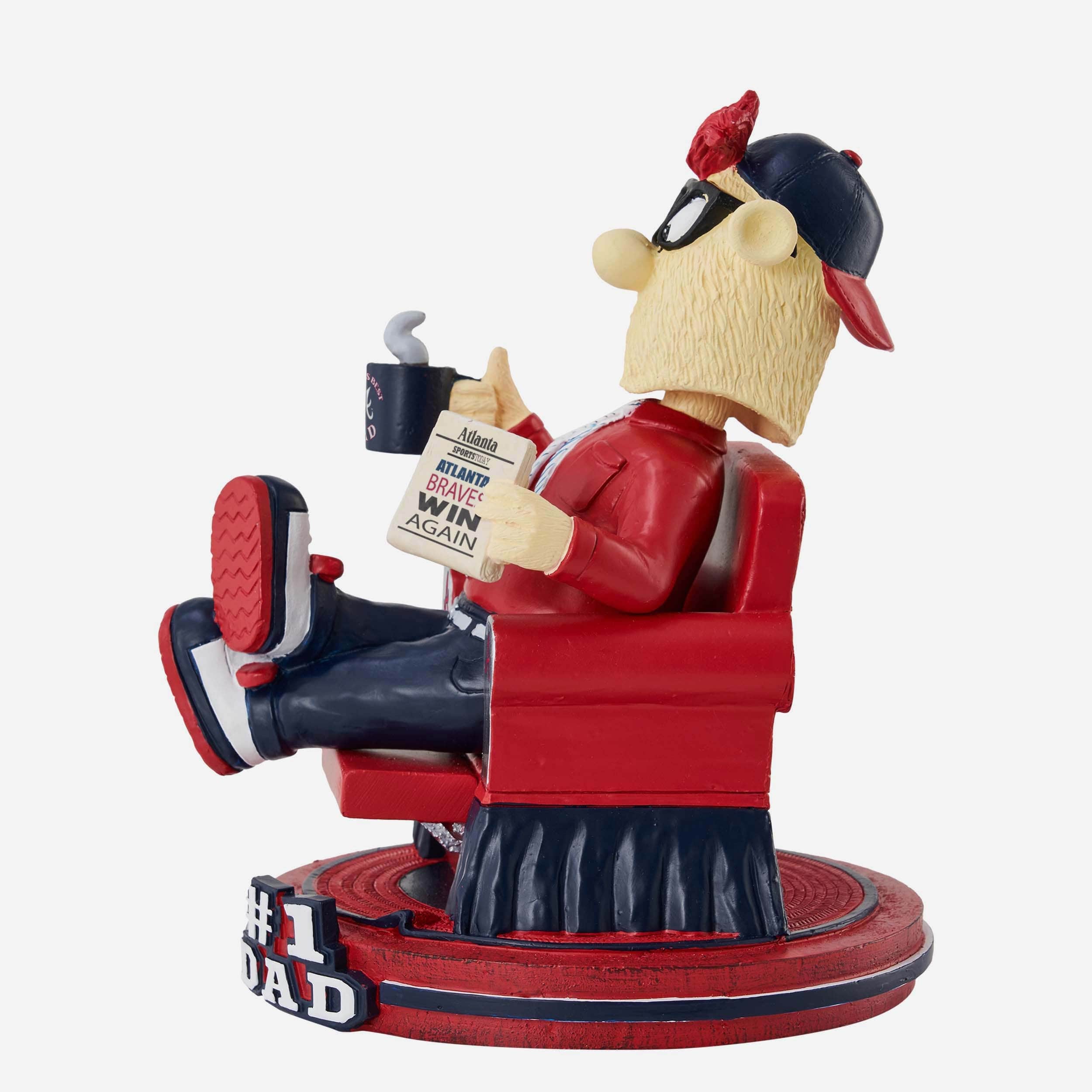 Blooper Atlanta Braves No 1 Dad Mascot Bobblehead - Image 4
