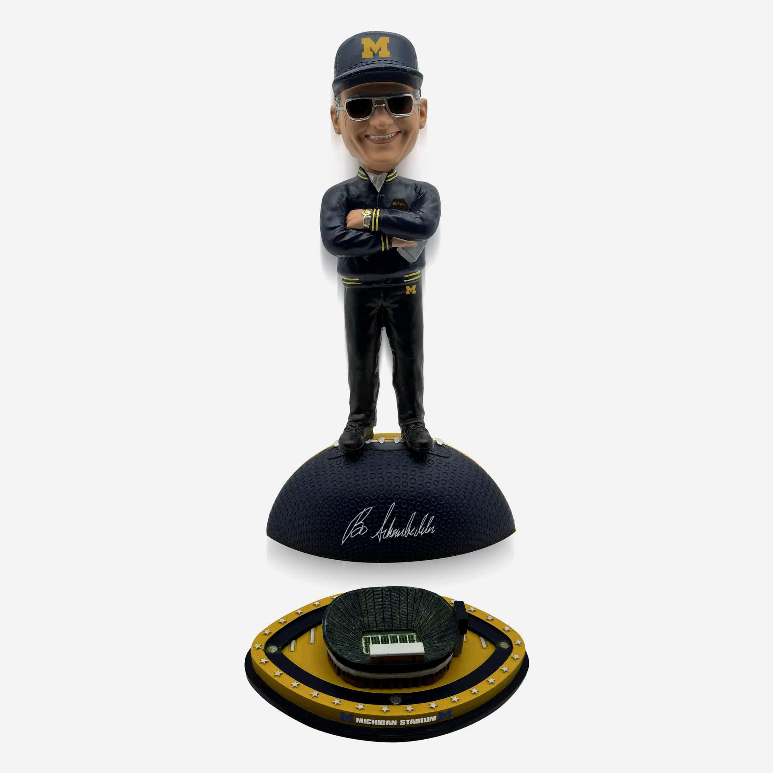 Bo Schembechler Michigan Wolverines Magnetic Stadium Base Bobblehead - Image 2