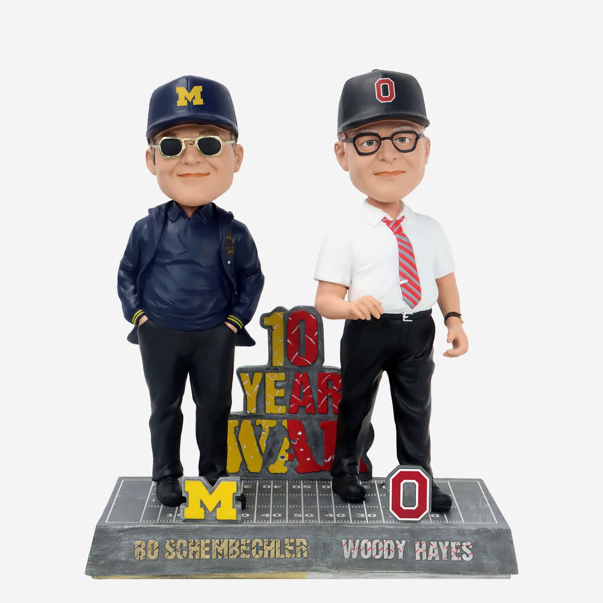 Bo Schembechler & Woody Hayes Michigan Wolverines & Ohio State Buckeyes Dual Bobblehead