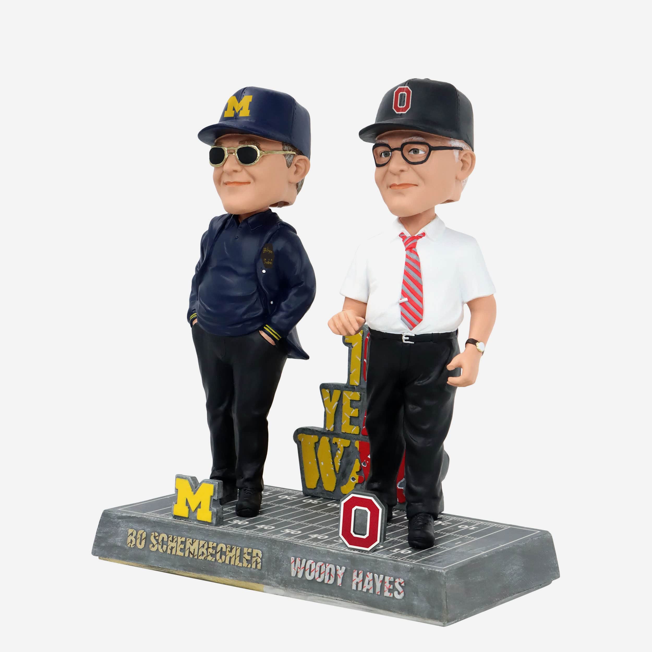 Bo Schembechler & Woody Hayes Michigan Wolverines & Ohio State Buckeyes Dual Bobblehead - Image 5
