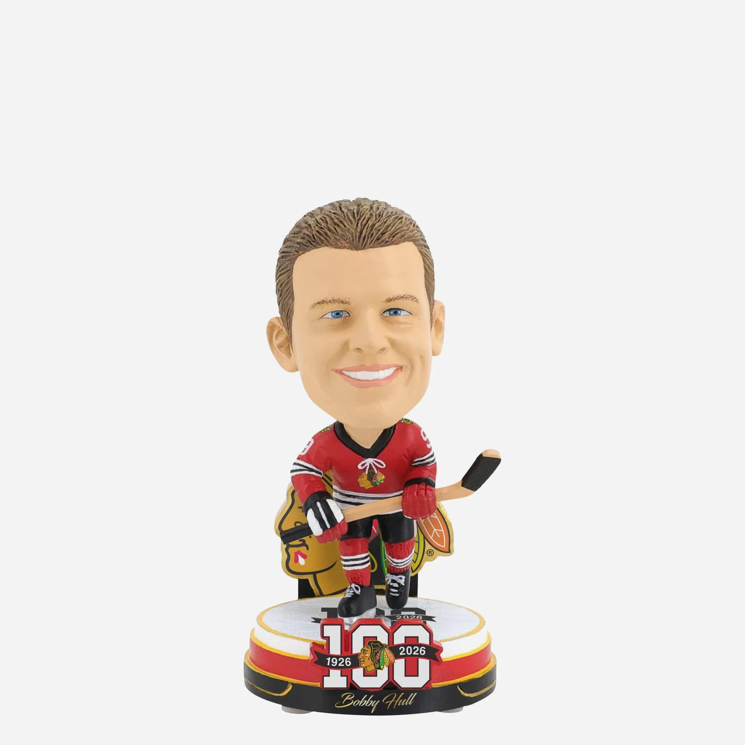 Bobby Hull Chicago Blackhawks 100th Anniversary Mini Bighead Bobblehead