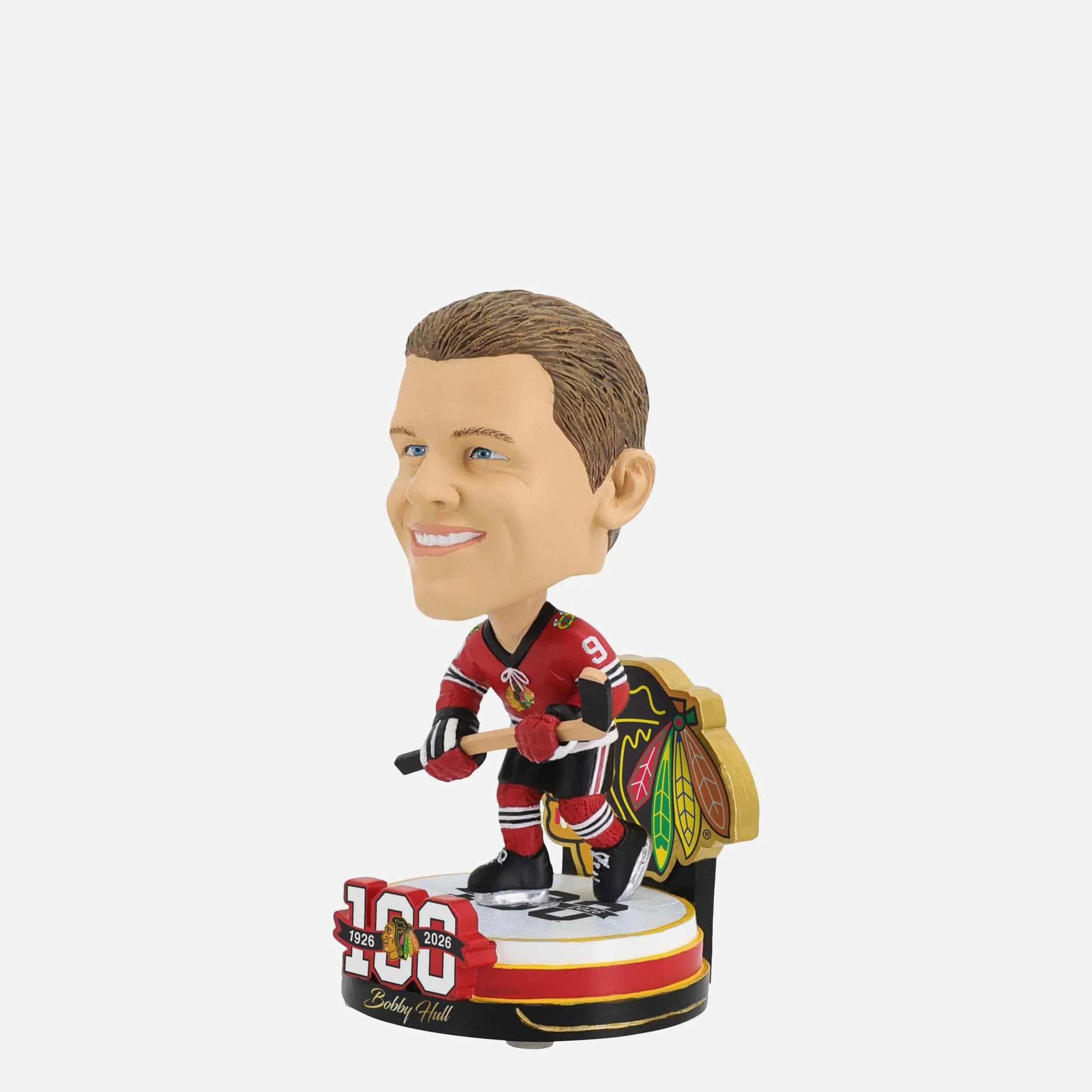 Bobby Hull Chicago Blackhawks 100th Anniversary Mini Bighead Bobblehead - Image 4