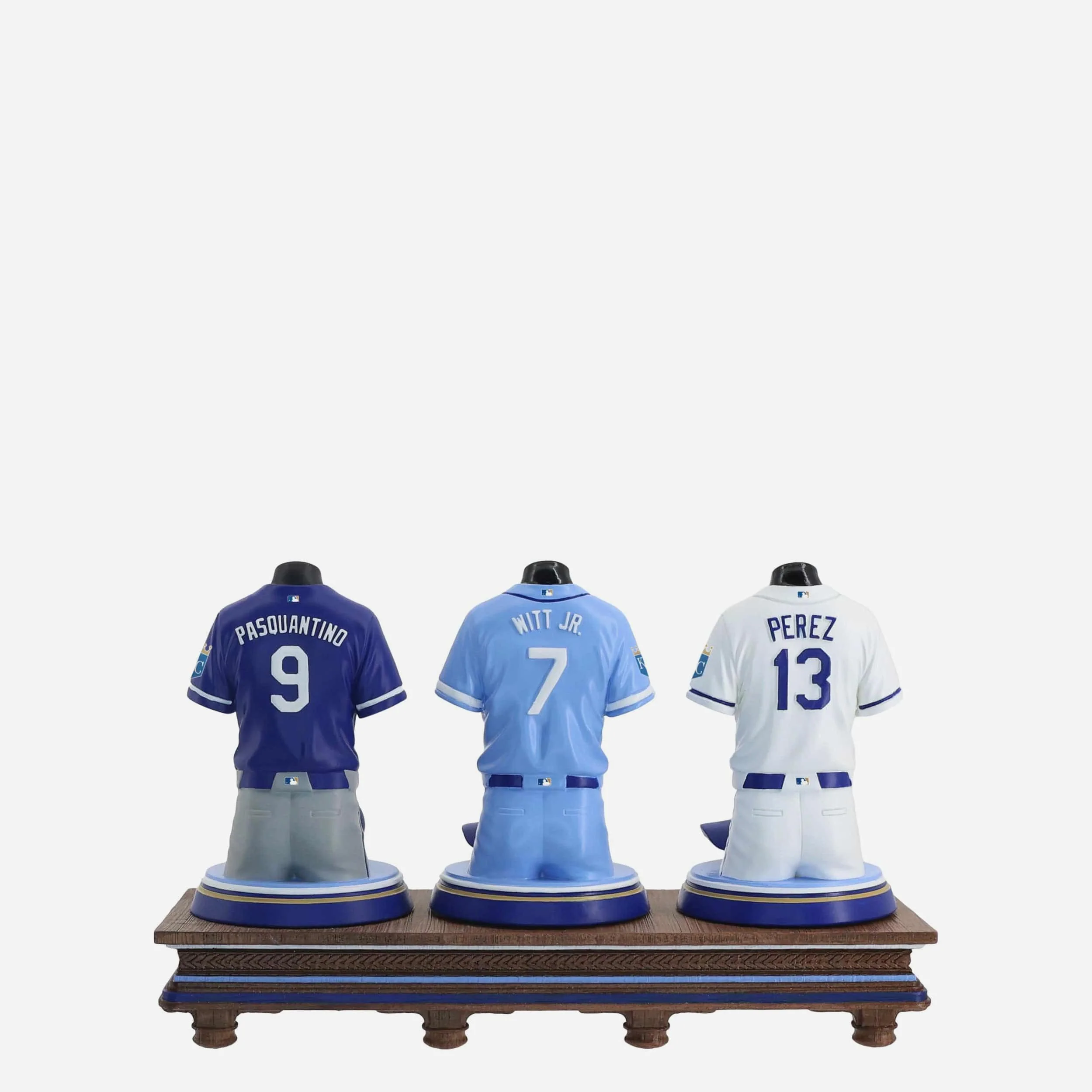 Bobby Witt Jr & Salvador Perez & Vinnie Pasquantino Kansas City Royals 2026 Jersey Bust Triple Bobblehead - Image 6