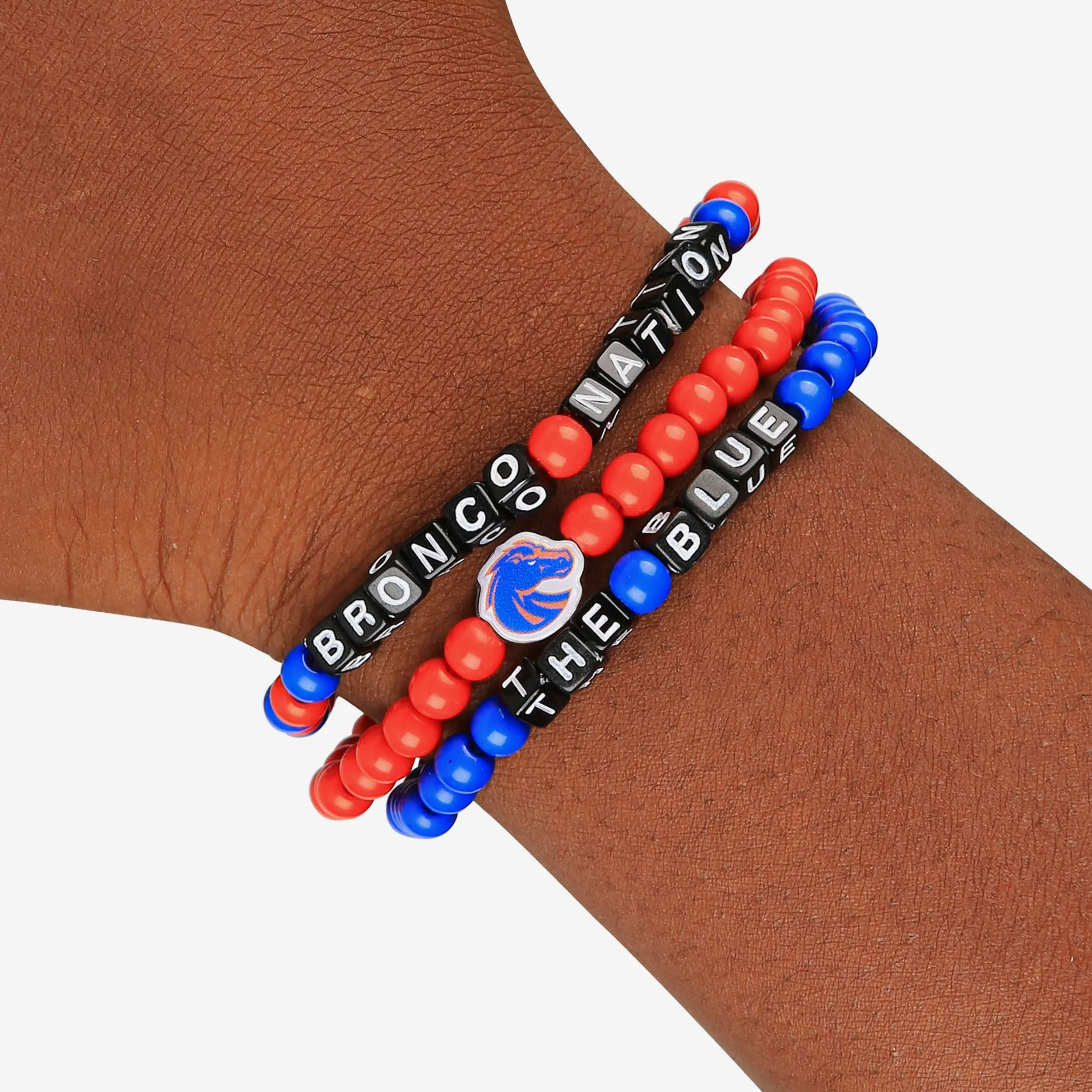 Boise State Broncos 3 Pack Beaded Friendship Bracelet - Image 4