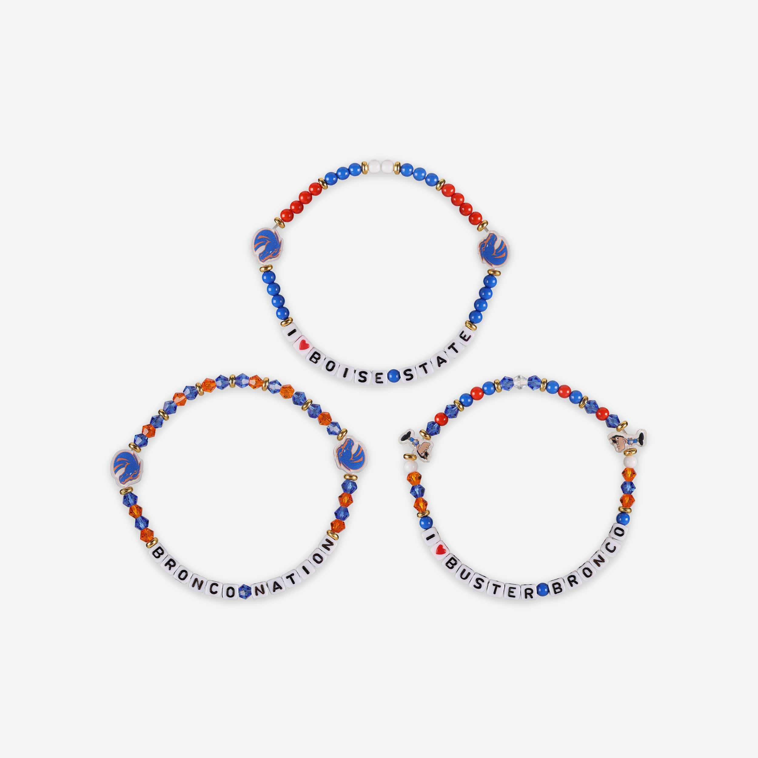 Boise State Broncos 3 Pack Friendship Bracelet - Image 3