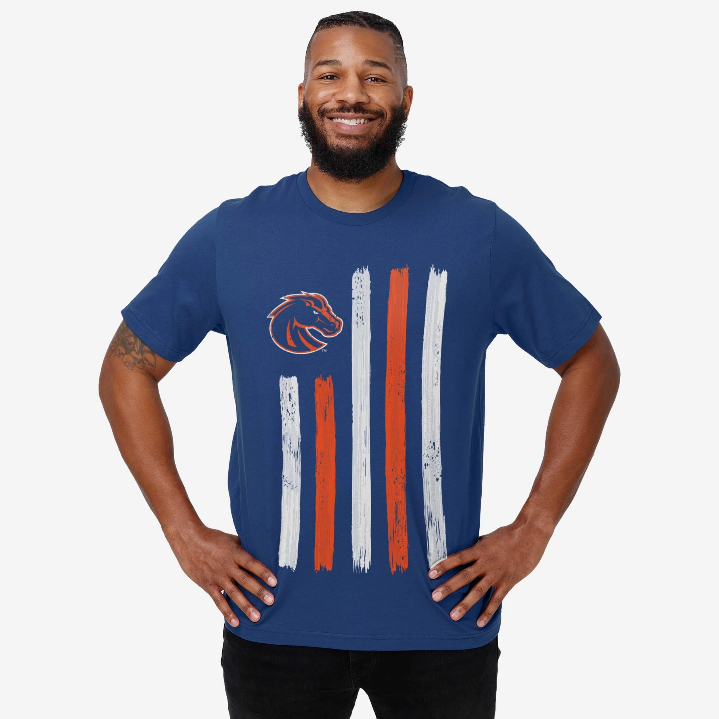 Boise State Broncos Brushstroke Flag T-Shirt - Image 2