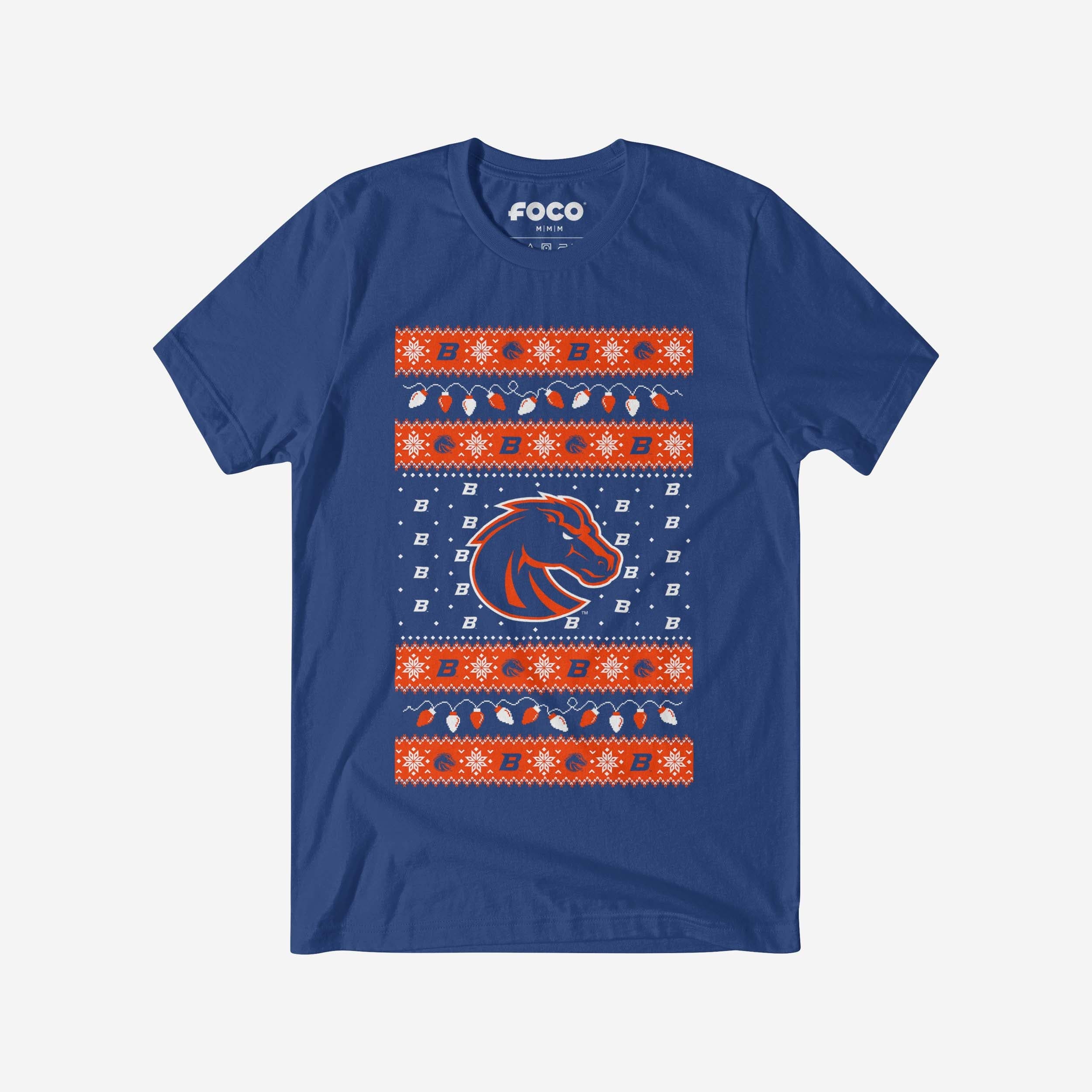 Boise State Broncos Holiday Lights Sweater T-Shirt
