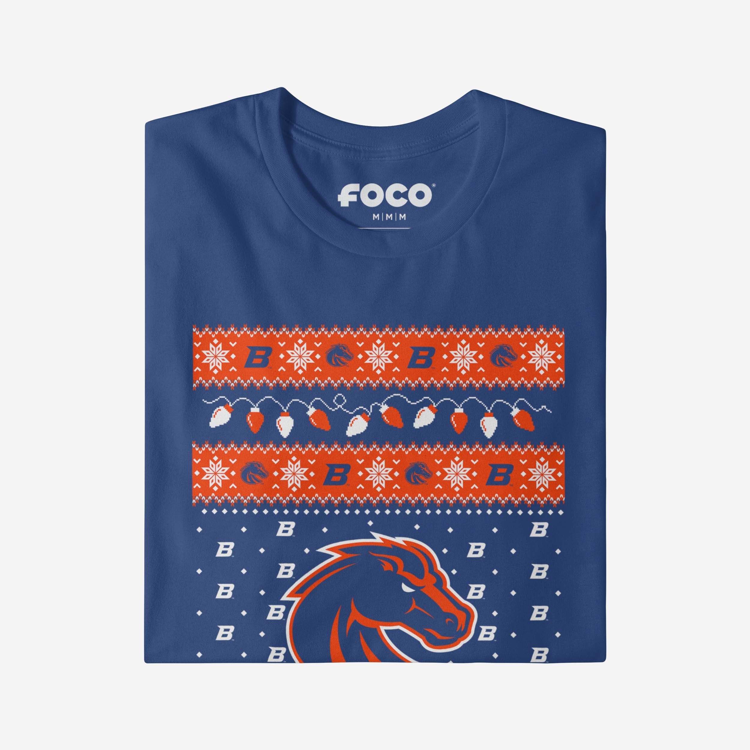 Boise State Broncos Holiday Lights Sweater T-Shirt - Image 4