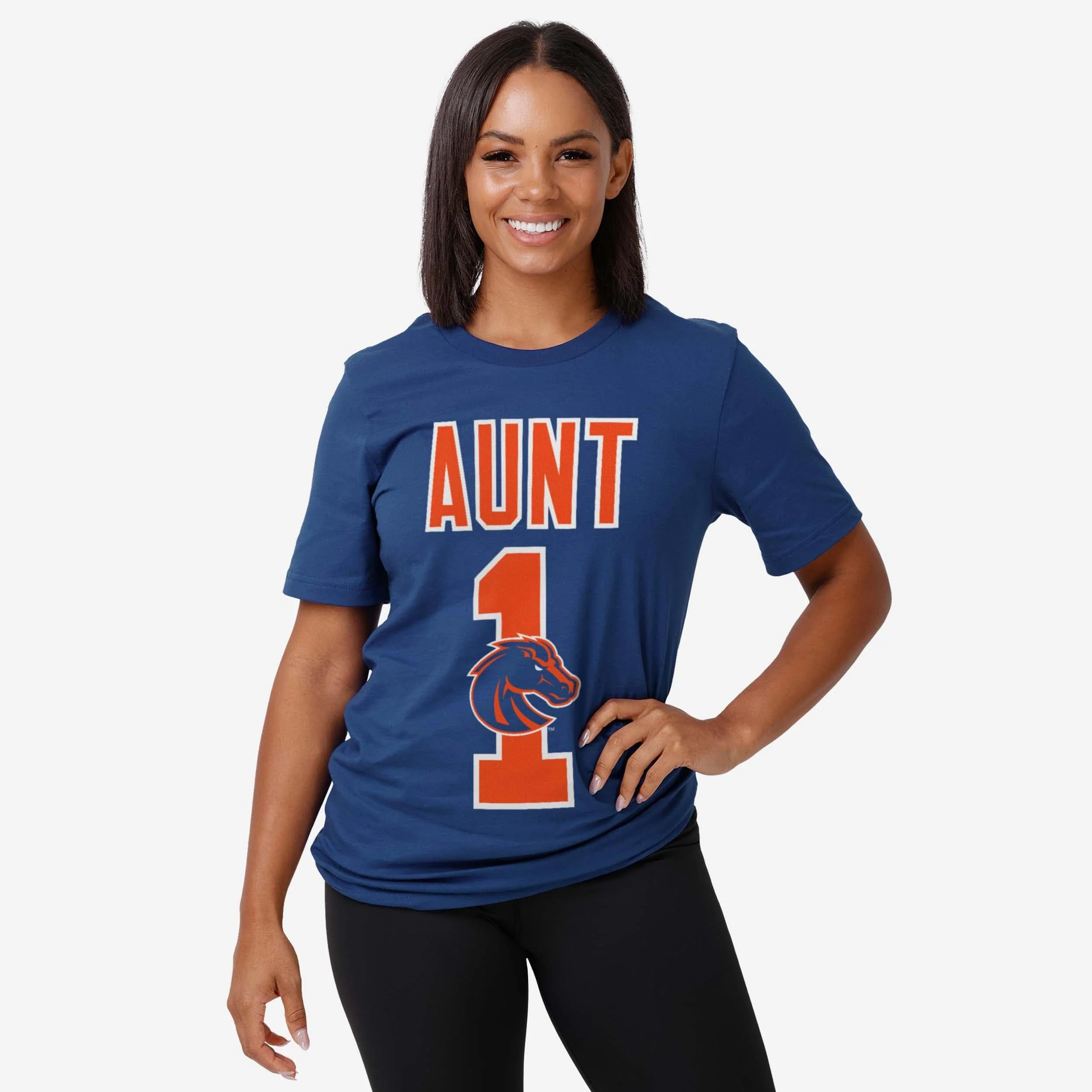 Boise State Broncos Number 1 Aunt T-Shirt - Image 2