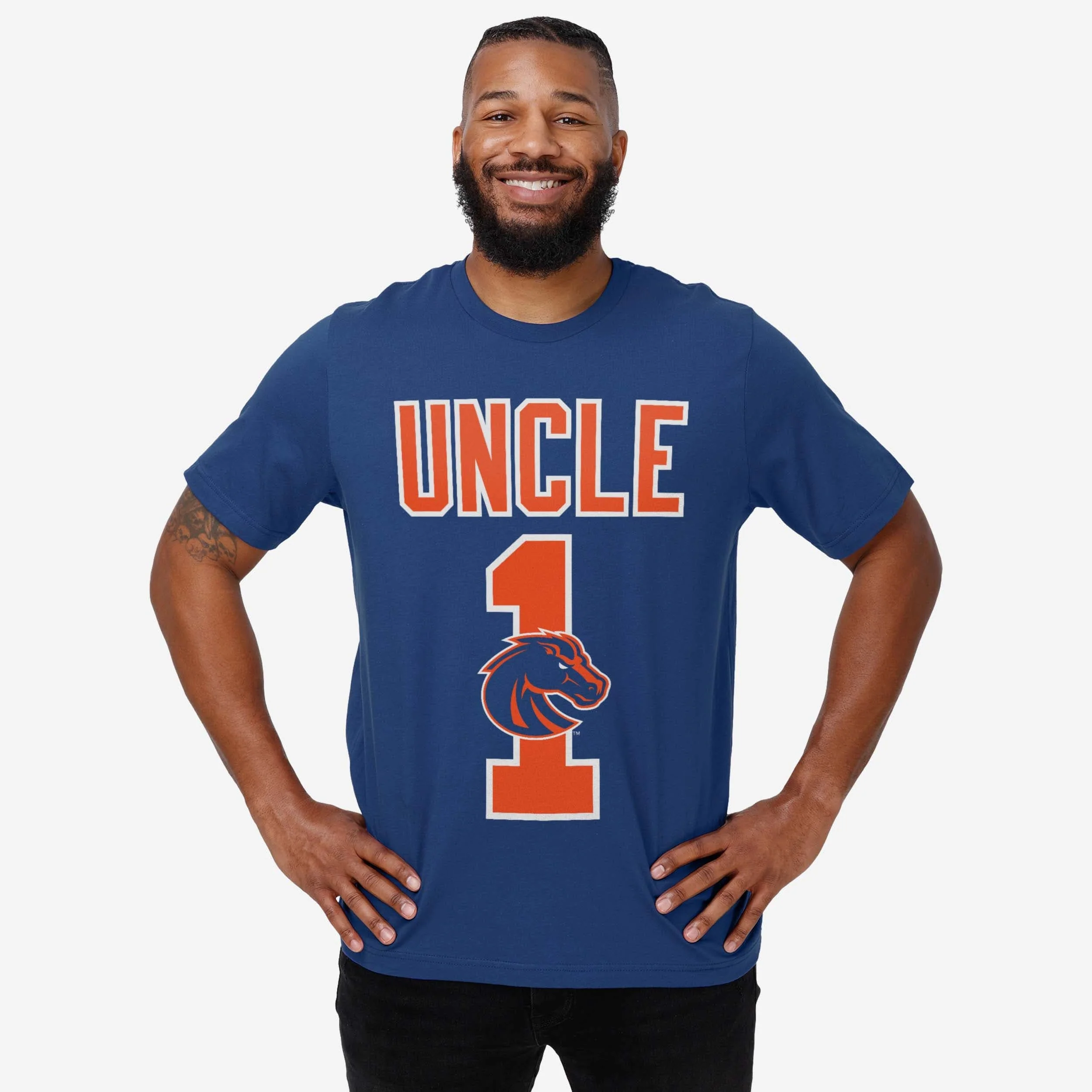 Boise State Broncos Number 1 Uncle T-Shirt - Image 2