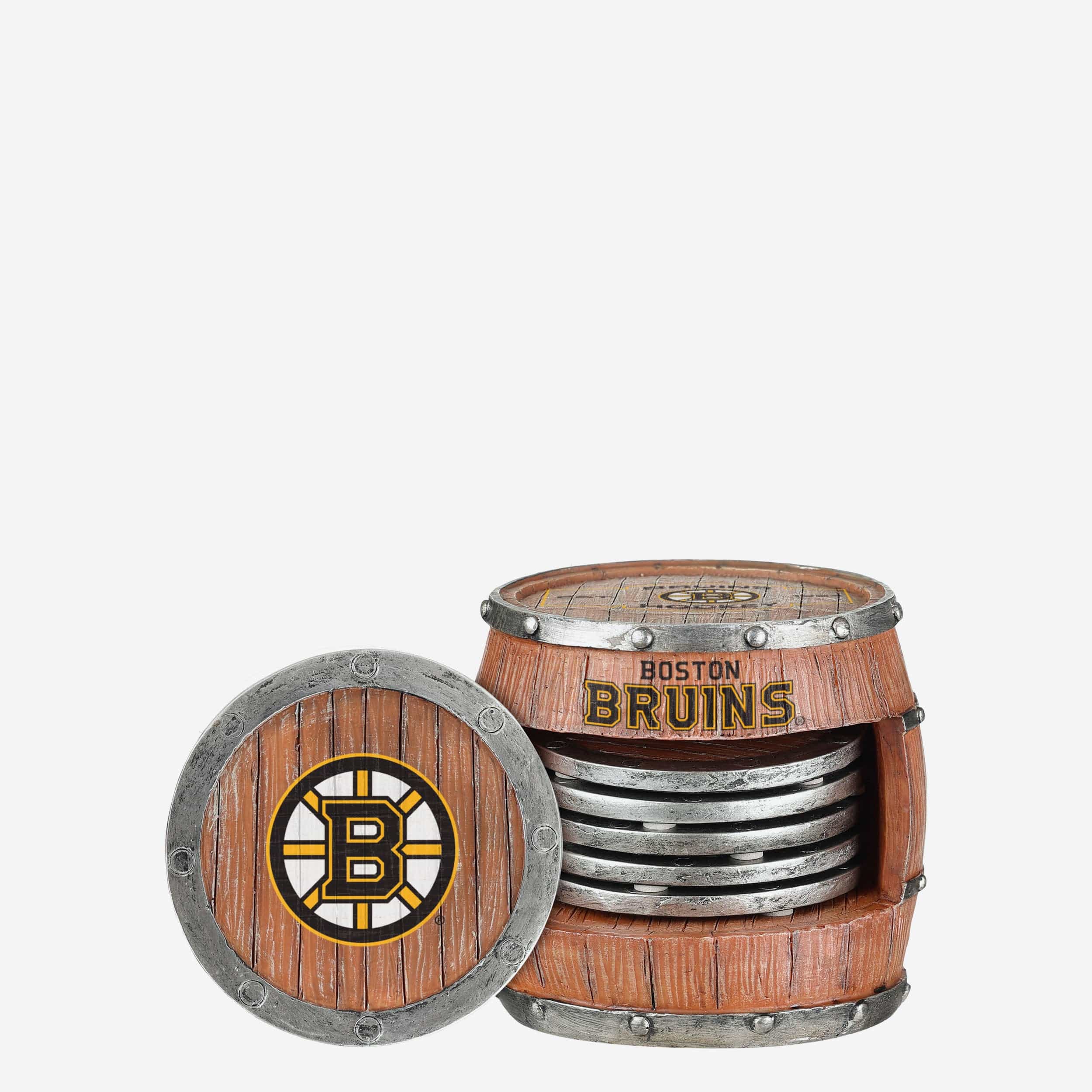 Boston Bruins 5 Pack Barrel Coaster Set