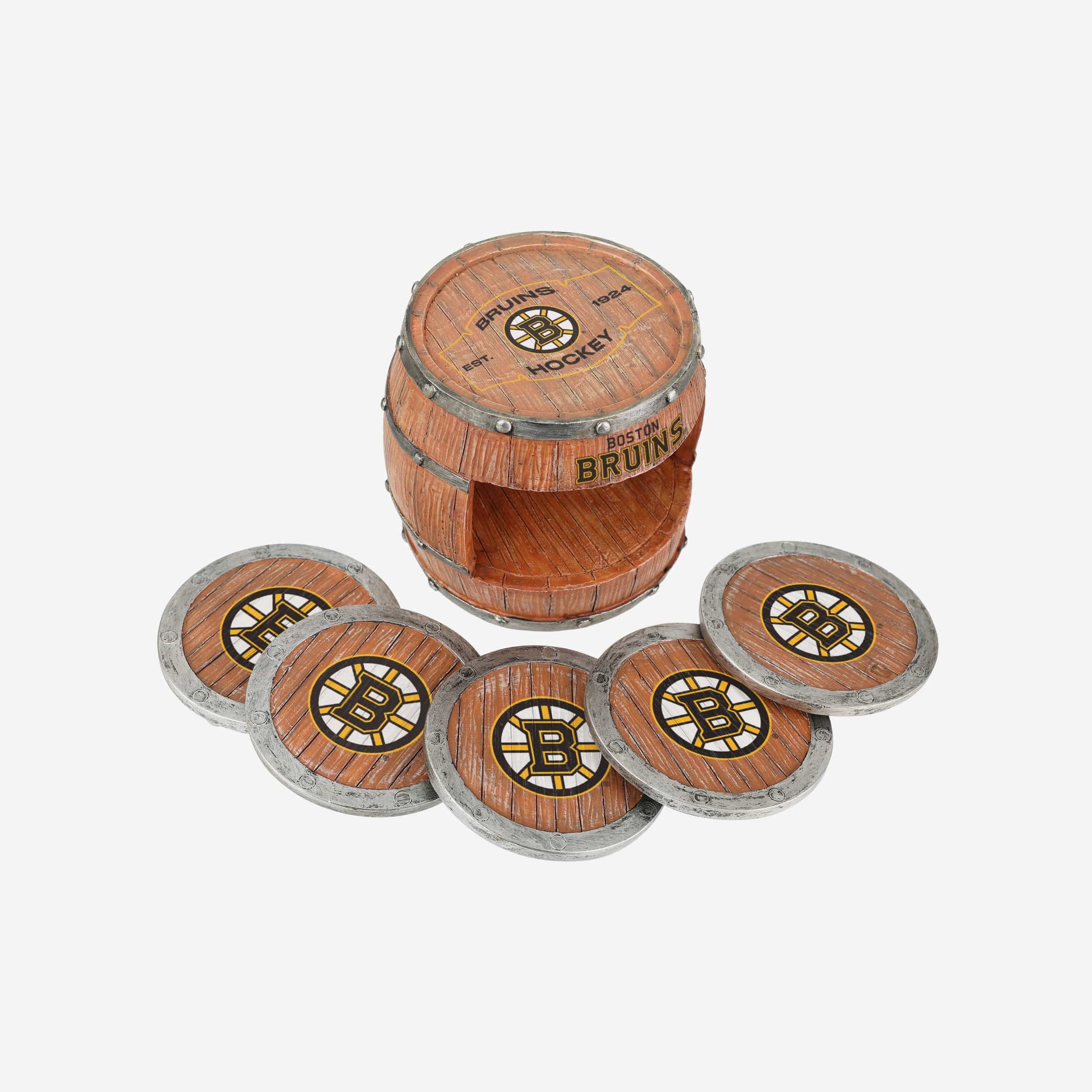 Boston Bruins 5 Pack Barrel Coaster Set - Image 3