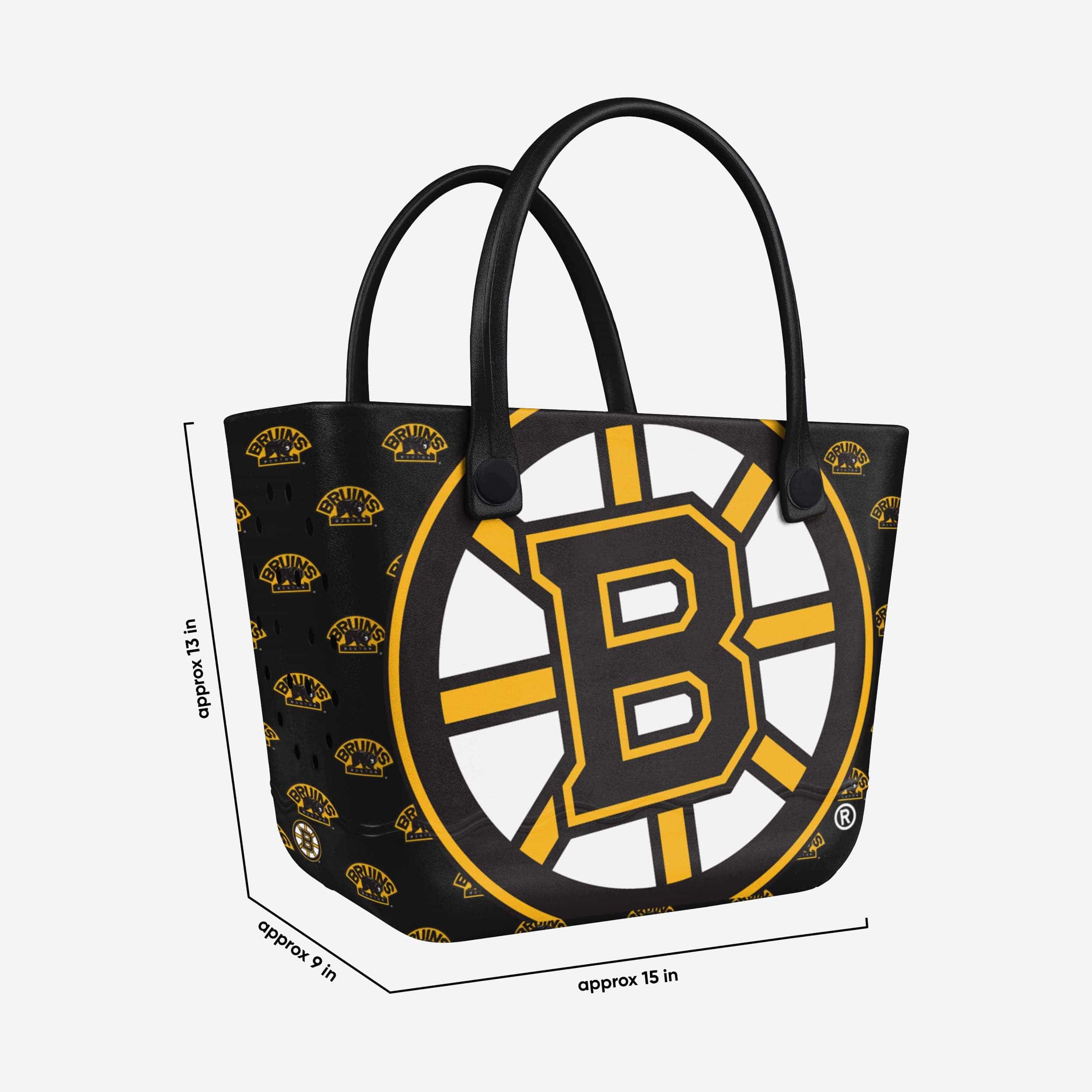 Boston Bruins Big Logo Mini Print Tailgate Tote Bag - Image 3