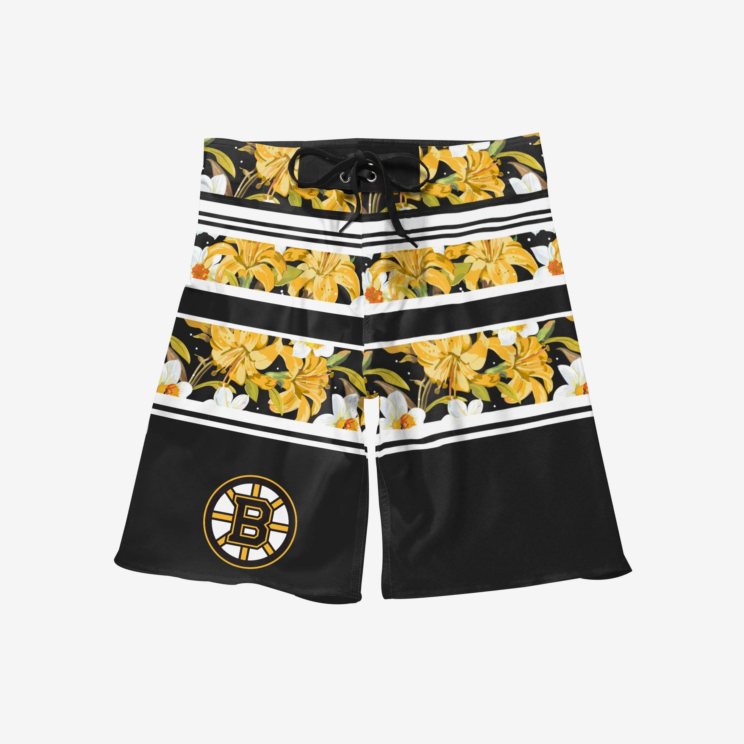 Boston Bruins Floral Stripe Boardshorts - Image 2
