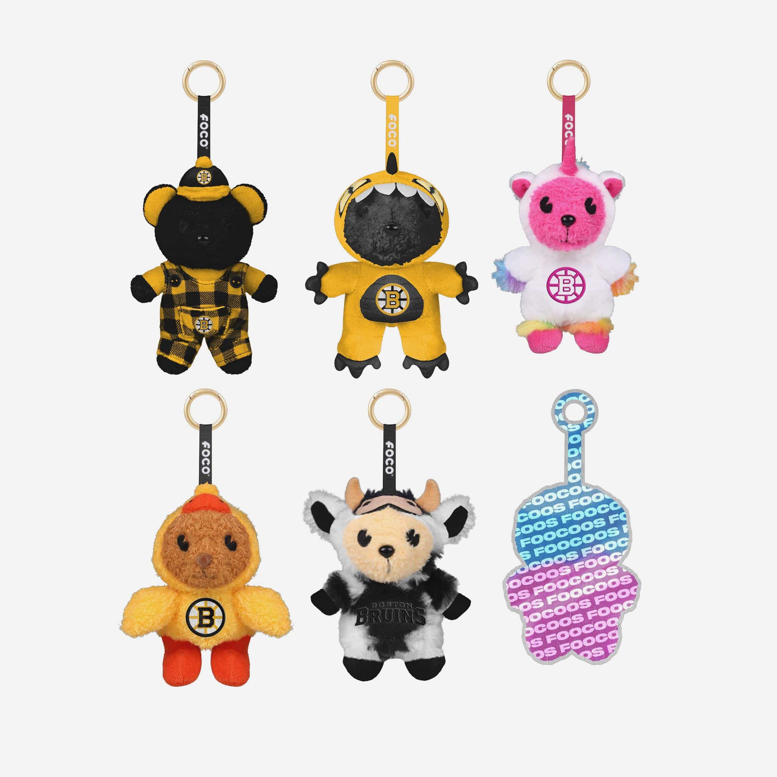 Boston Bruins FOOCOOS Plush Bag Charm Keychain Blind Box Series 1