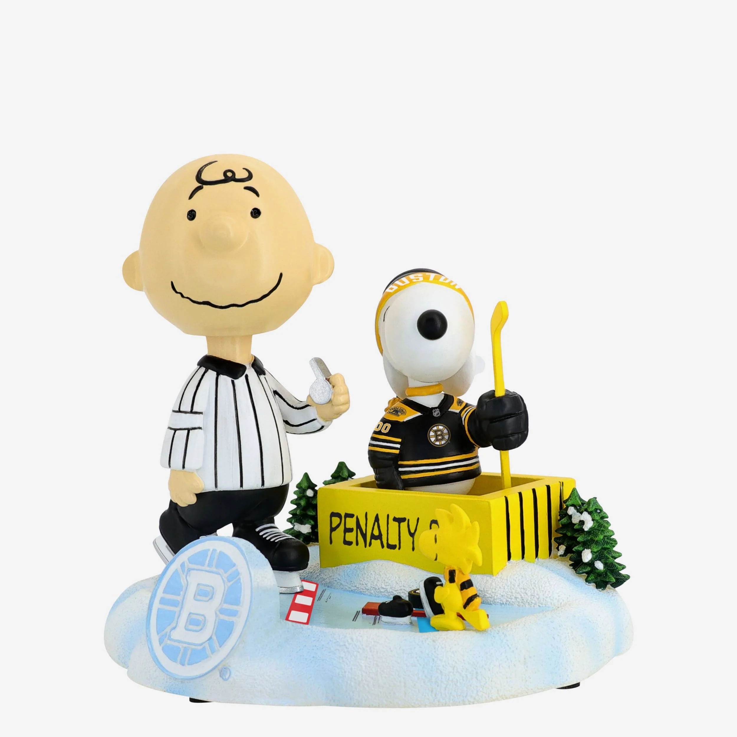 Boston Bruins Peanuts Penalty Box Mini Bobblehead Scene - Image 5