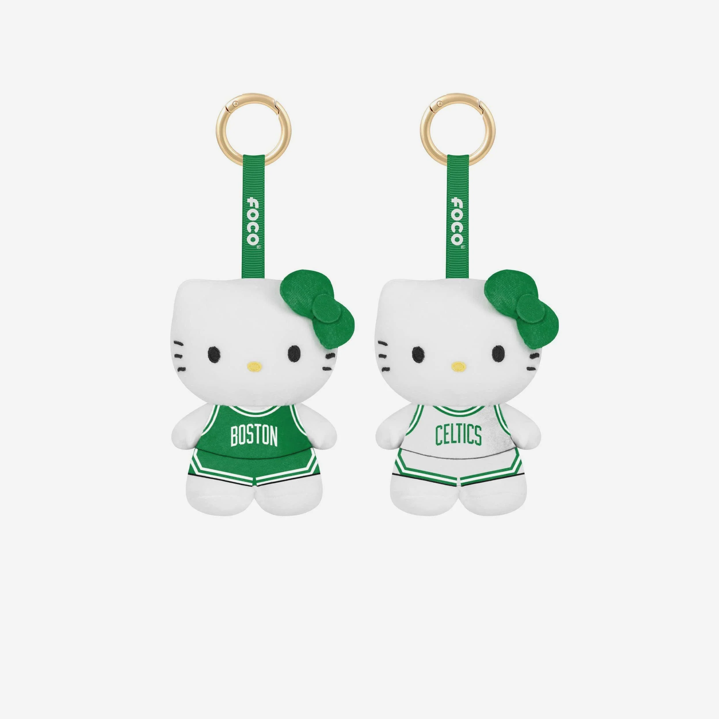 Boston Celtics 2 Pack Mini Plush Hello Kitty® Bag Charm Keychain