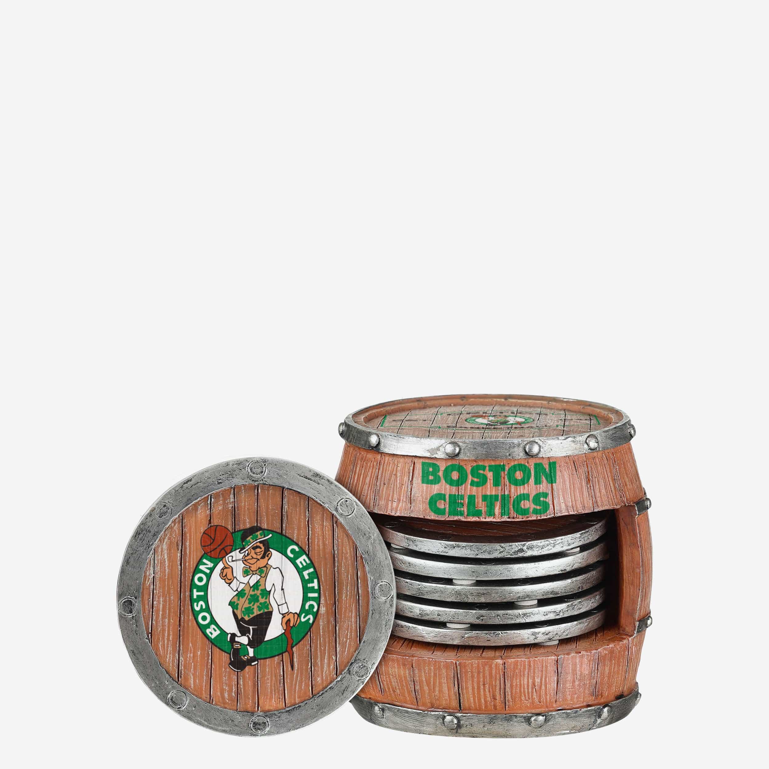 Boston Celtics 5 Pack Barrel Coaster Set