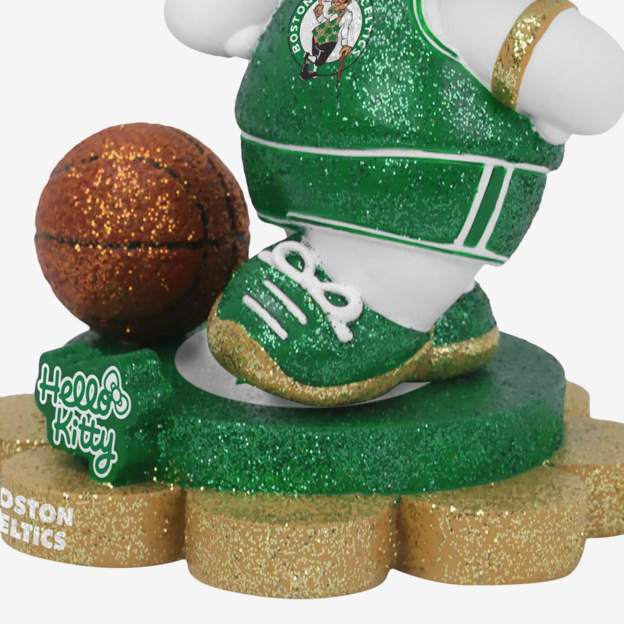 Boston Celtics Hello Kitty® Glitter Mini Bobblehead - Image 3