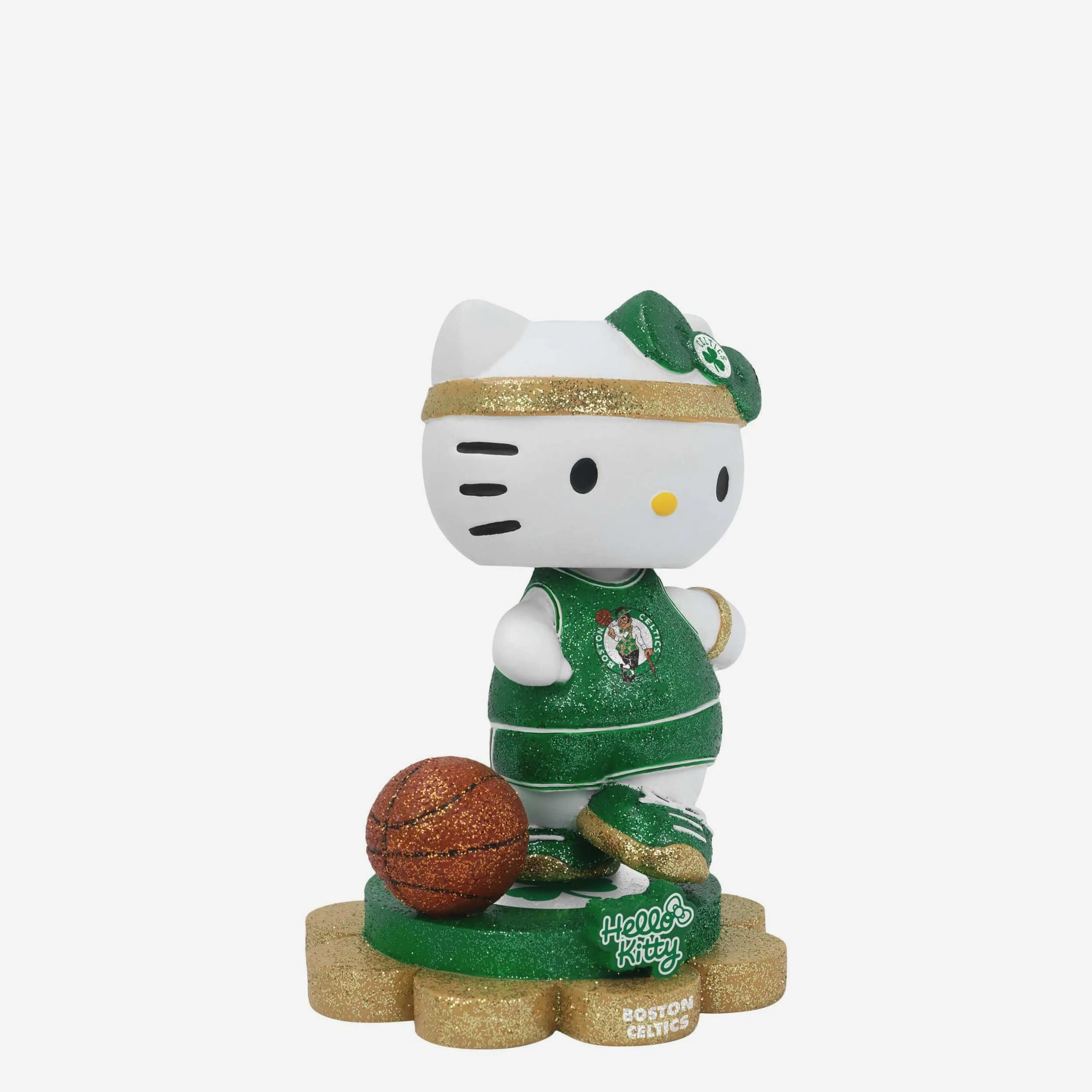 Boston Celtics Hello Kitty® Glitter Mini Bobblehead - Image 4