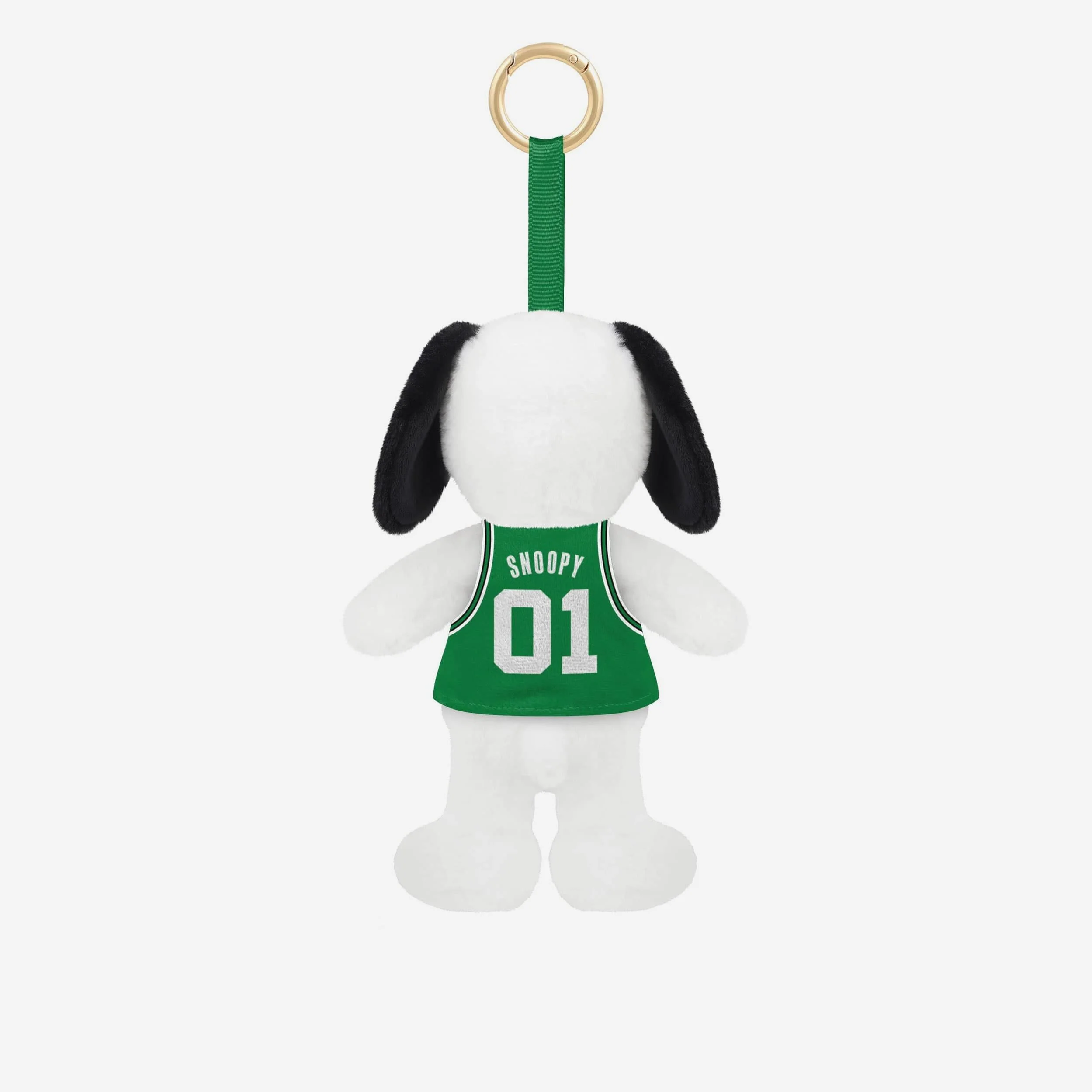 Boston Celtics Plush Snoopy Peanuts Bag Charm Keychain - Image 2